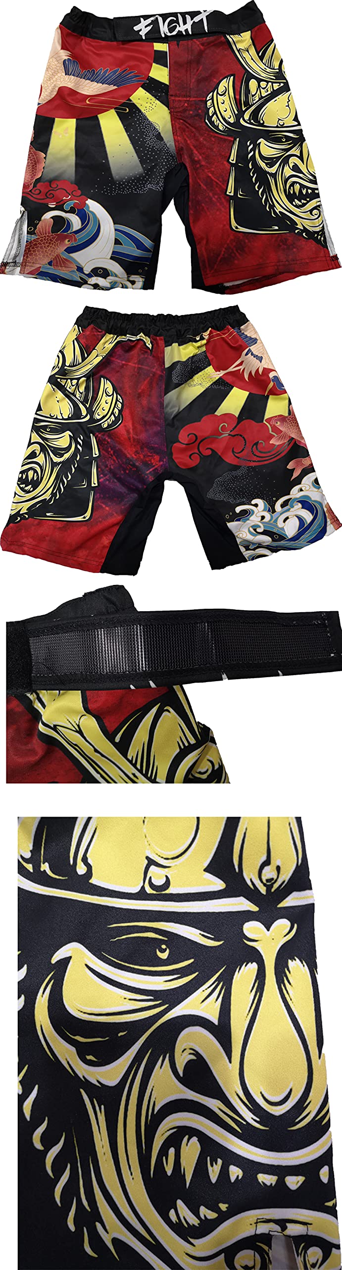 Men's MMA Boxing Kicking Shorts - Breathable Dragon Print Sports Shorts for Training & Competition | Perfect for Muay Thai, Kickboxing & Martial Arts