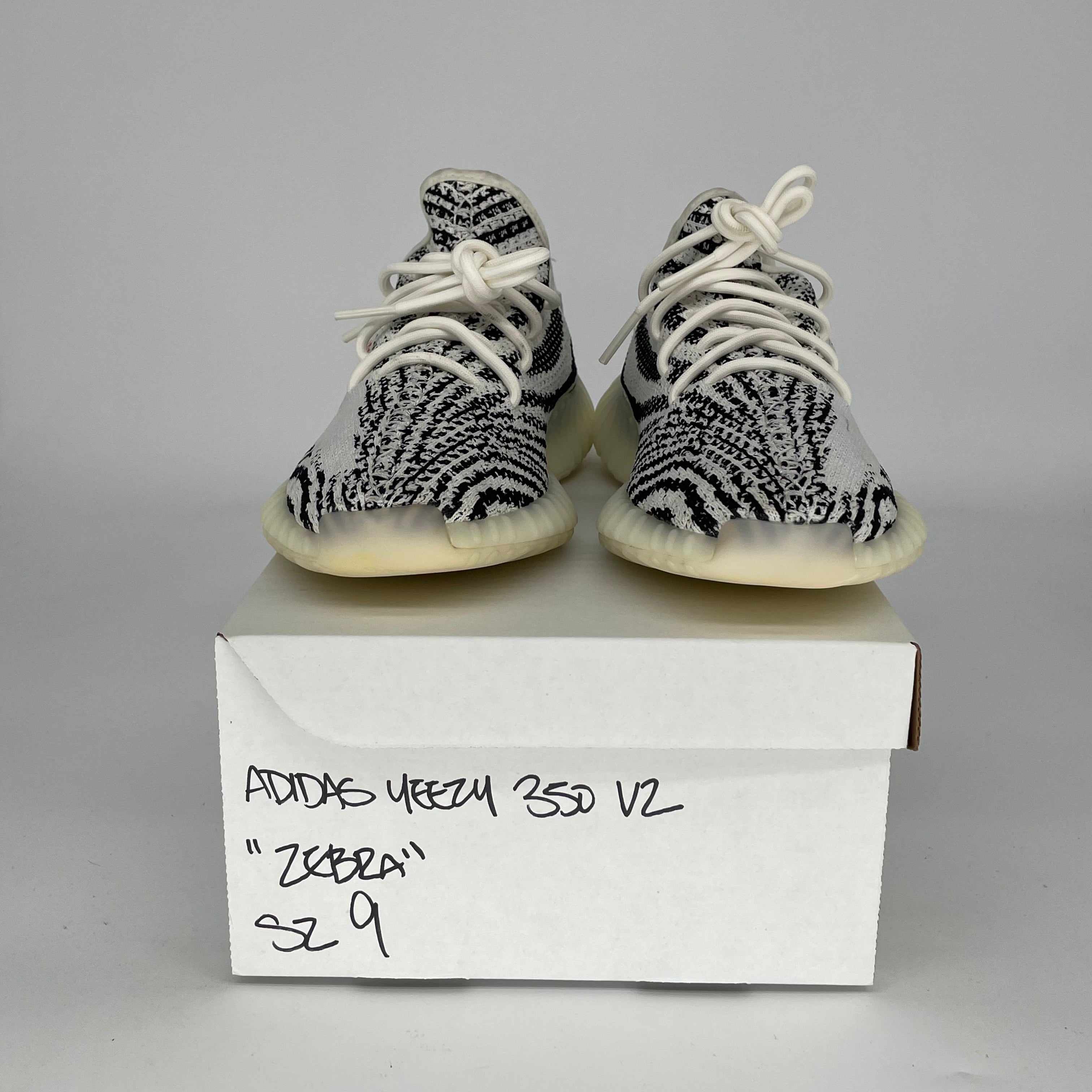 Adidas Yeezy Boost 350 V2 Zebra Sneakers - Men's Size 9 / Women's Size 10.5 (CP9654) | Comfortable Running Shoes for Gym, Casual Wear & Street Fashion