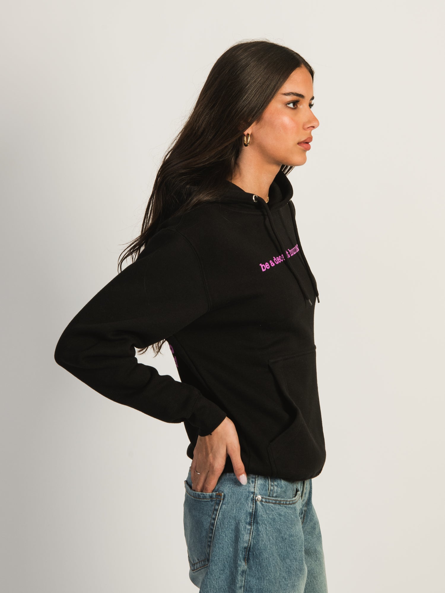 Barstool Sports Be a Decent Human Pullover Hoodie - Men's Casual Sweatshirt for Streetwear & Lounge Wear