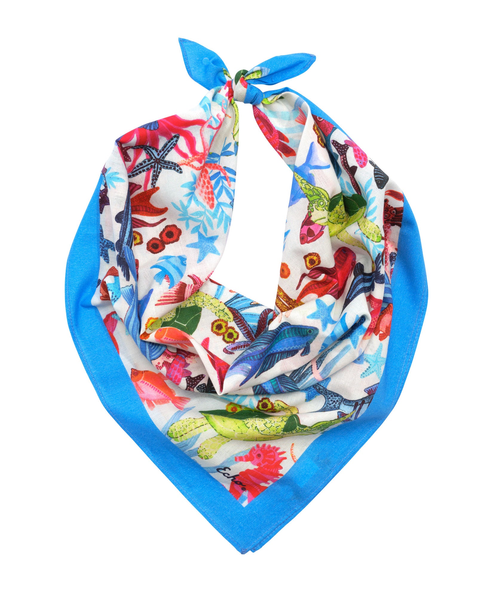 Breathable Underwater Seas Bandana - Quick-Dry Swim Scarf for Snorkeling, Diving & Beach Activities
