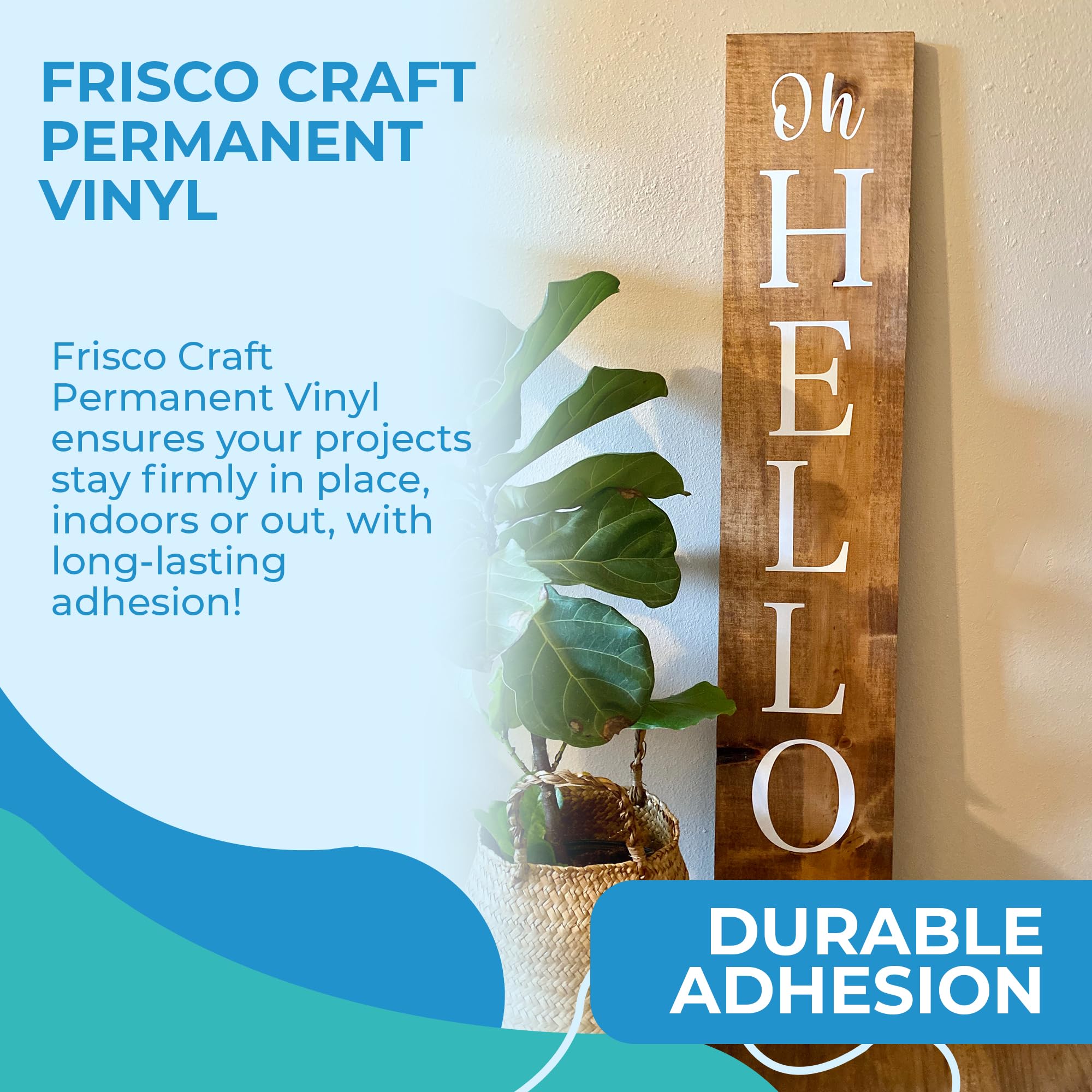 Premium Frisco Craft Matte White Permanent Adhesive Vinyl Roll - 12