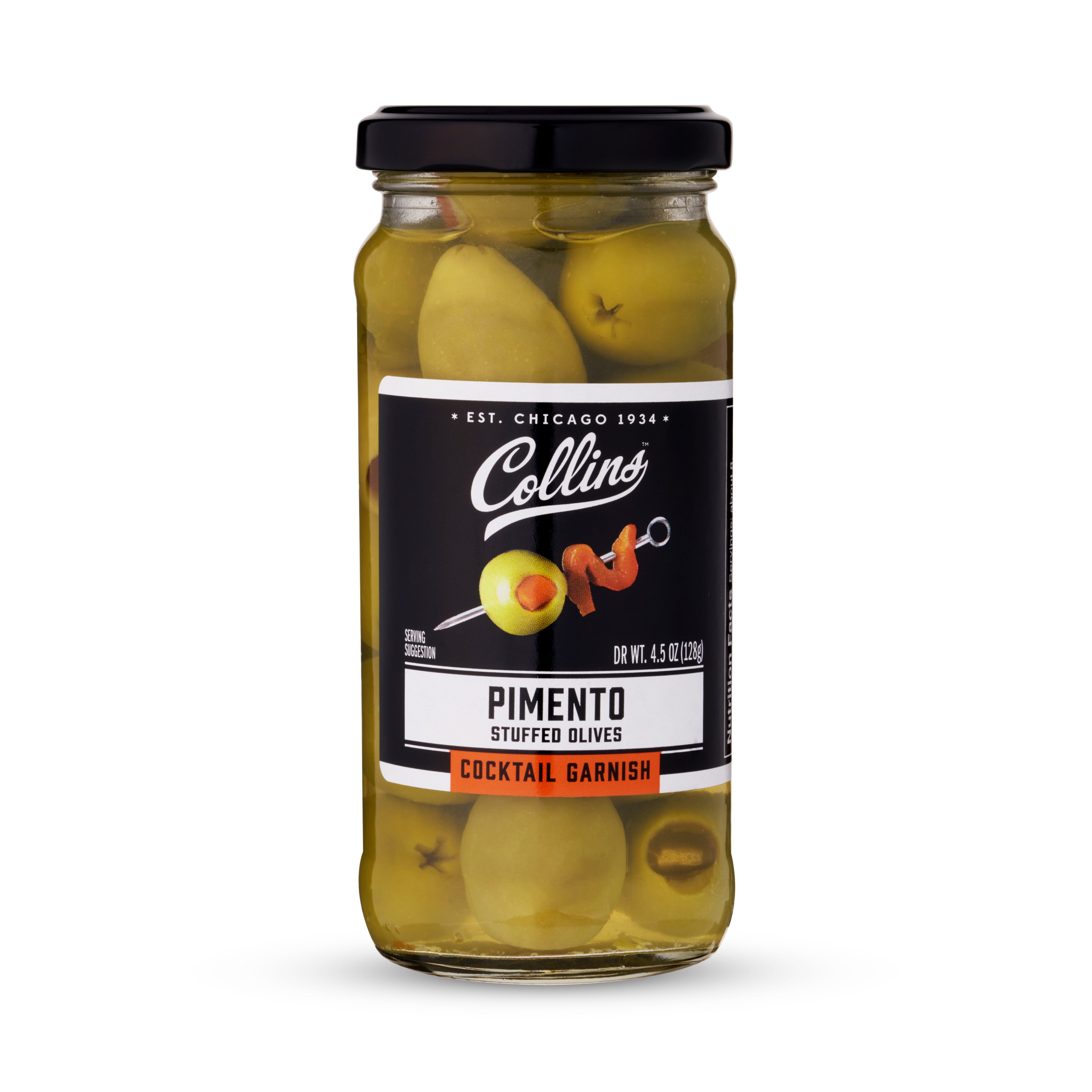 Gourmet Martini Pimento Olives 4.5 oz (127g) - Premium Stuffed Olives for Cocktails, Charcuterie Boards & Mediterranean Recipes