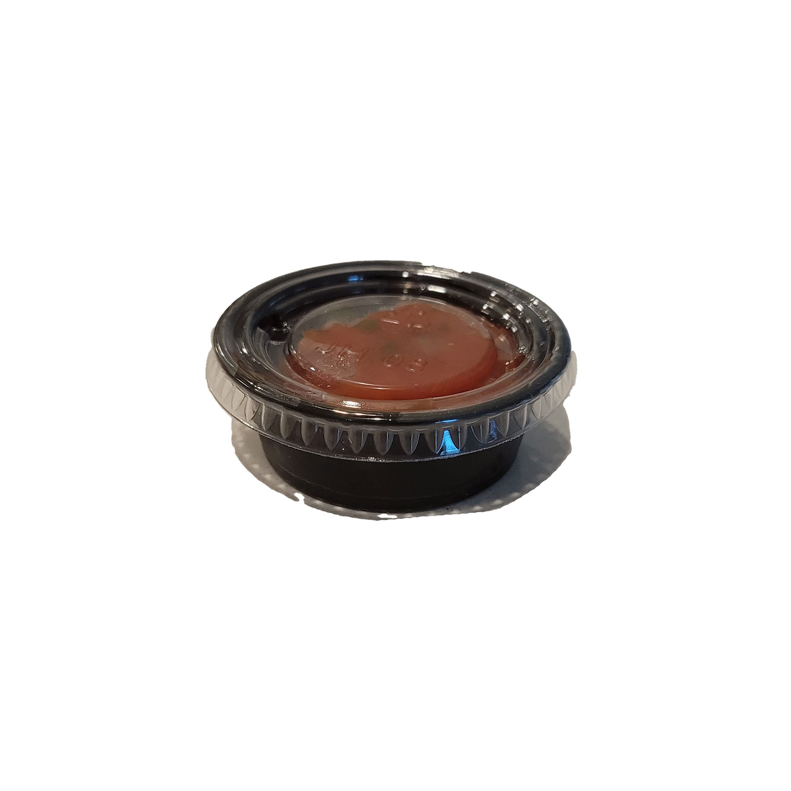 Disposable Black Portion Cups with Clear Lids - 2oz Small Plastic Containers for Meal Prep, Portion Control, Salad Dressing & Medicine Storage | BPA-Free Condiment Cups (2500-Pack) - Perfect for Restaurants, Catering, Food Service & Home Kitchen Organization