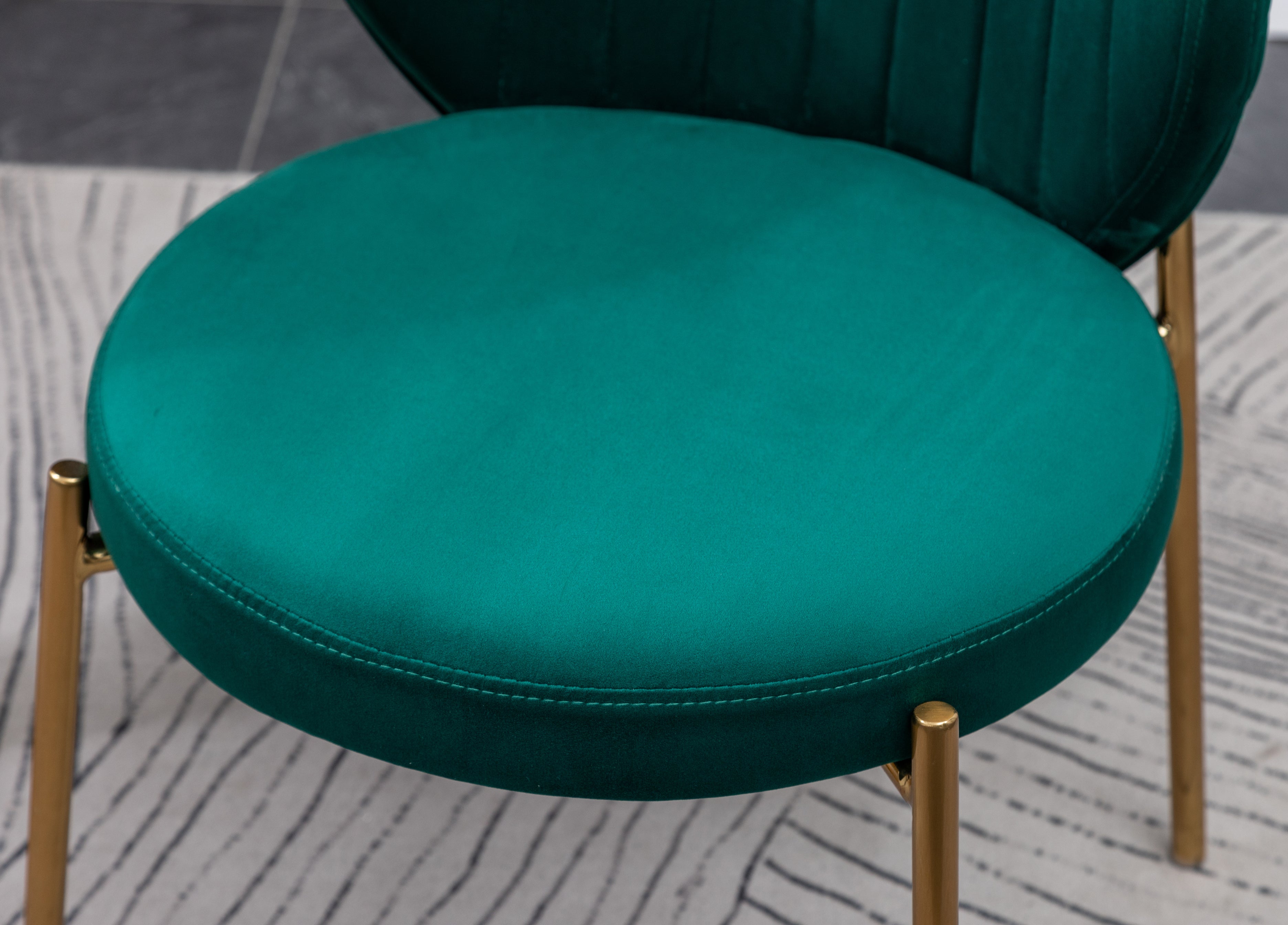 Roundhill Furniture Amoa Contemporary Velvet Upholstered Dining Chairs Set of 2 - Modern Kitchen & Dining Room Seating for Home & Restaurant