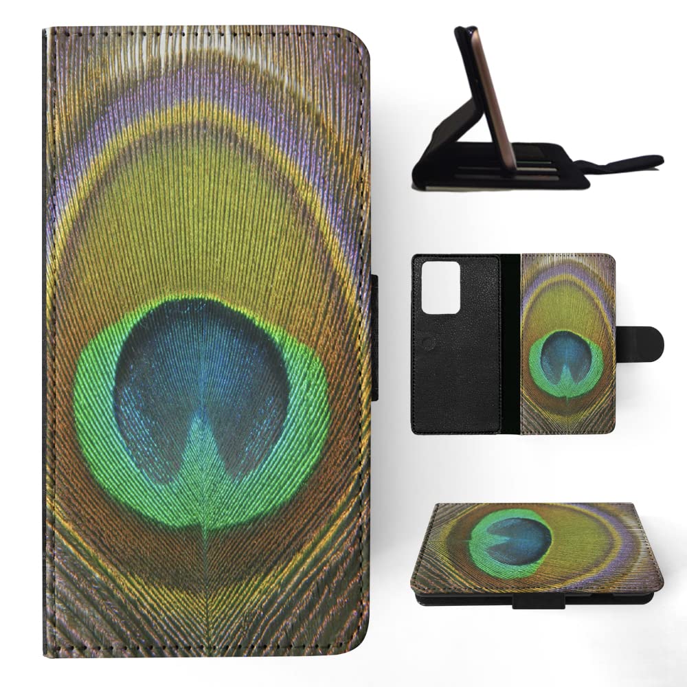 Elegant Peacock Feather Flip Wallet Phone Case for Samsung Galaxy S20 Ultra - Stylish Protective Cover with Card Slots | Perfect for Parties, Travel & Everyday Use