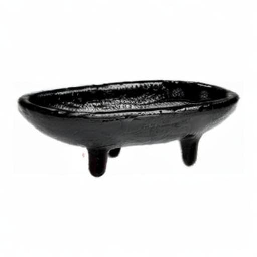 Iron Smudge Bowl & Incense Burner - Handcrafted Ceramic Sage Burner for Cleansing & Meditation - Perfect for Yoga, Aromatherapy & Spiritual Rituals (IBBR69)