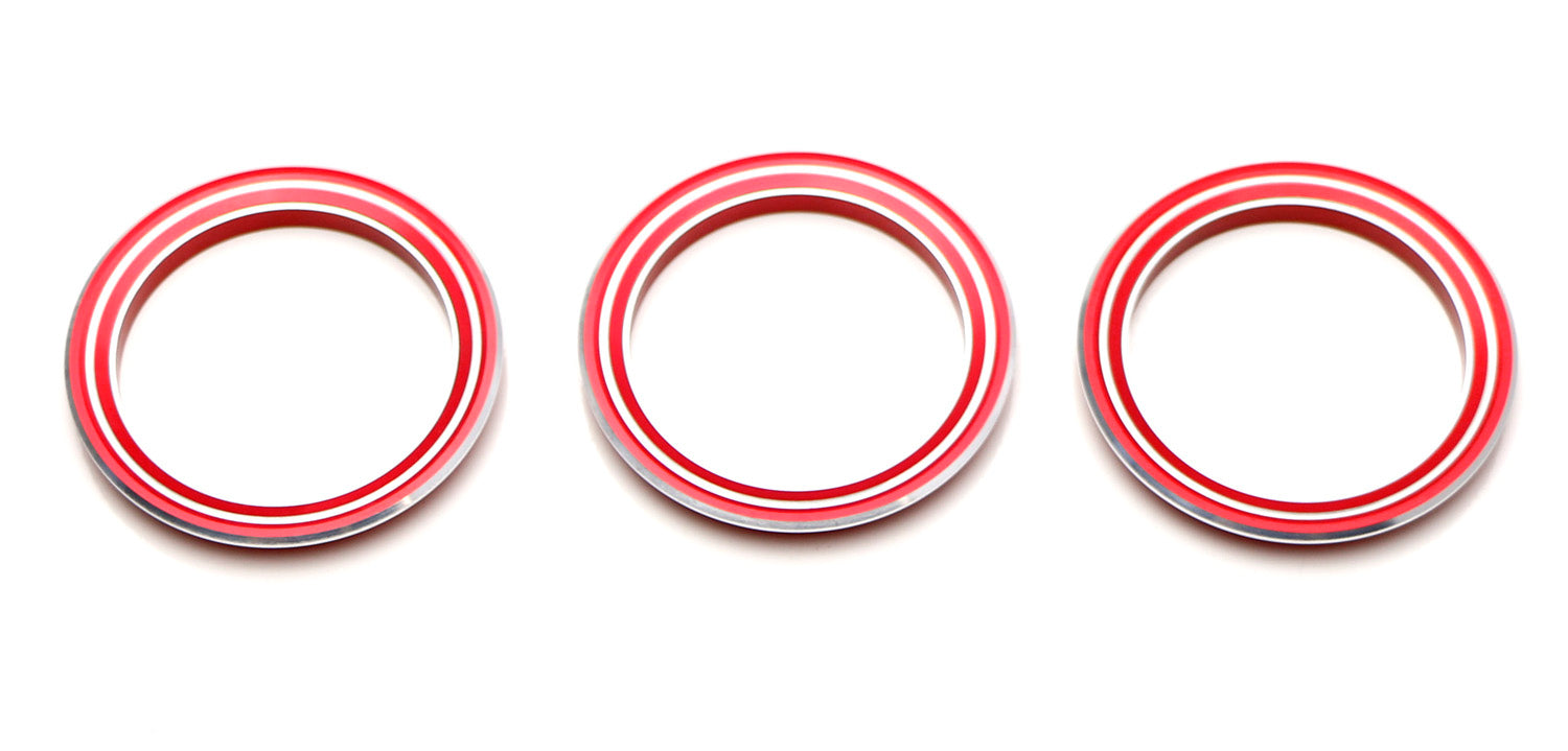3PCS Red AC Climate Control Switch Knob Rings for 2013-2015 Mazda CX-5 Grand Touring - Upgrade Interior & Enhance Driving Comfort