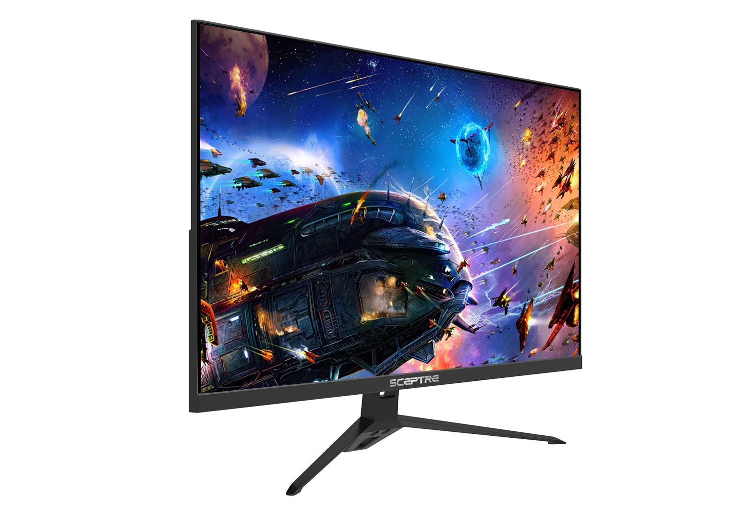 Sceptre 27-inch IPS Gaming Monitor - 165Hz Refresh Rate, DisplayPort & HDMI, 300 Lux, Built-in Speakers, Machine Black (E278B-FPT168) - Perfect for Esports, Streaming & Home Office Setup