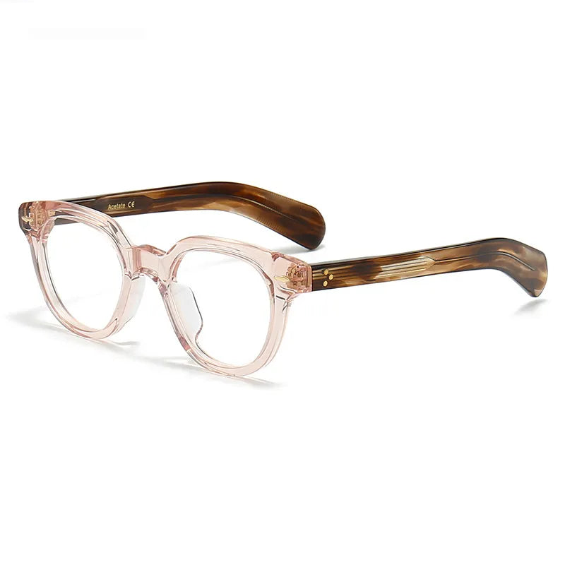 Black Unisex Full Rim Irregular Oval Acetate Eyeglasses 2241 - Stylish & Lightweight Glasses for Men & Women - Perfect for Reading, Working & Fashion Accessories