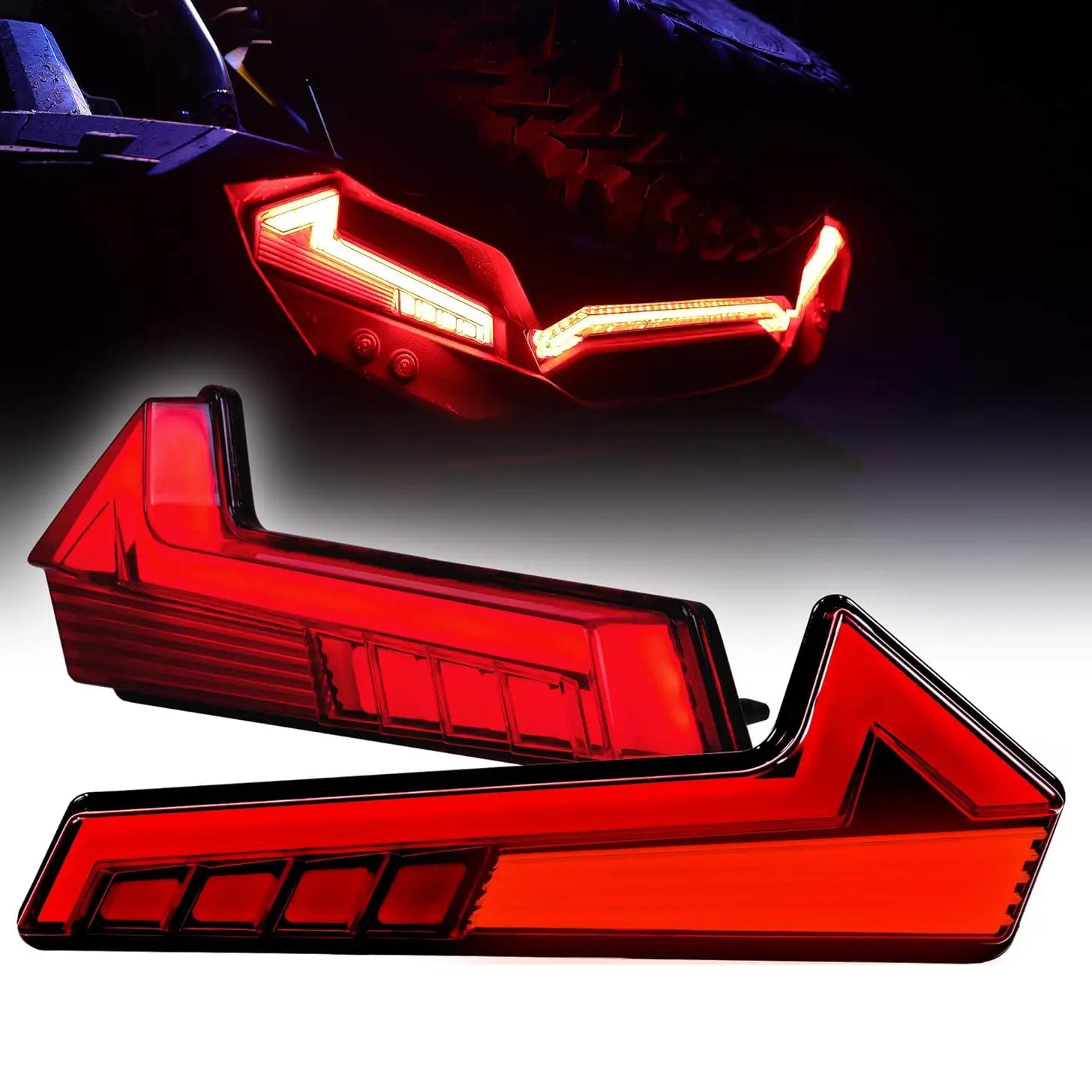 LOYO LED Tail Brake Light Compatible with 2017-2022 Polaris RZR XP 1000 Turbo & Sportsman 570/850/1000 - Waterproof ATV UTV Taillight for Off-Road & Night Riding Adventures