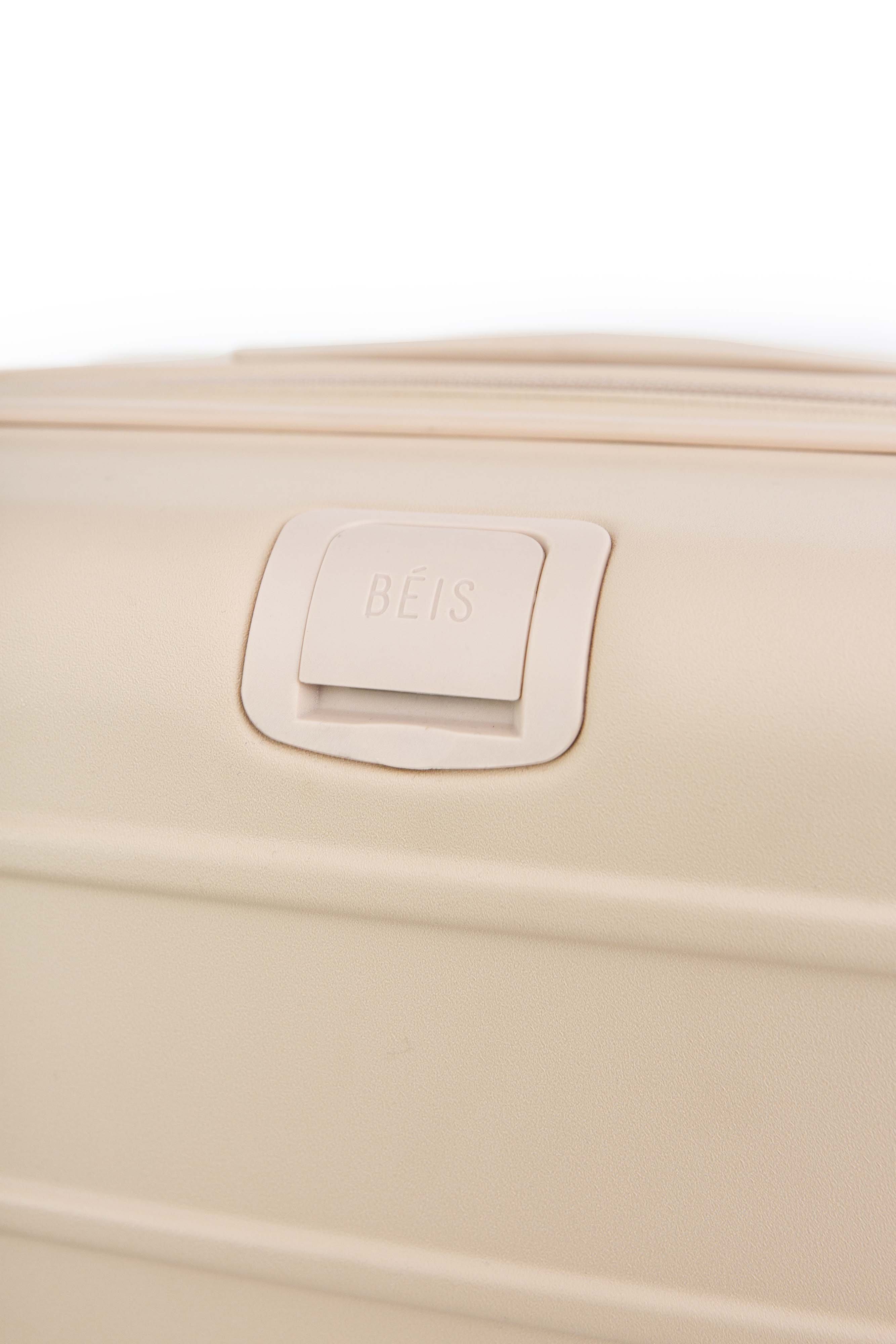 Beige Carry On Luggage with Wheels - Lightweight Rolling Suitcase for Travel, Business Trips & Weekend Getaways