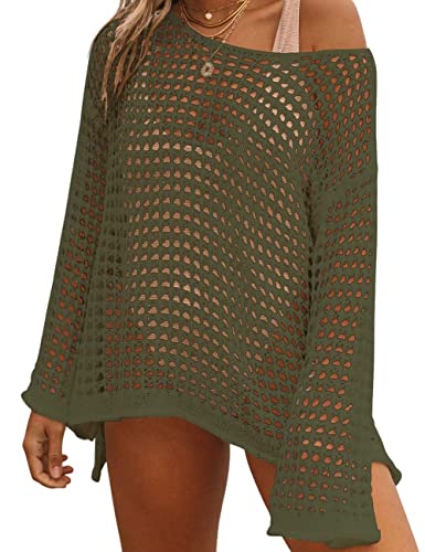 Bsubseach Women's Sexy Hollow Out Crochet Cover Up - Lightweight Knit Swimwear Cover Up for Beach, Pool & Summer Outfits