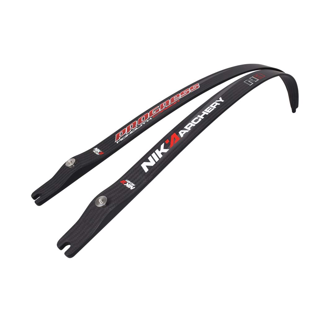 NIKA ARCHERY Recurve Limb Set - N3 Carbon Fiber Limbs 24-46lbs for Target Practice & Hunting | High-Performance Archery Equipment for Outdoor Sports & Competition Training