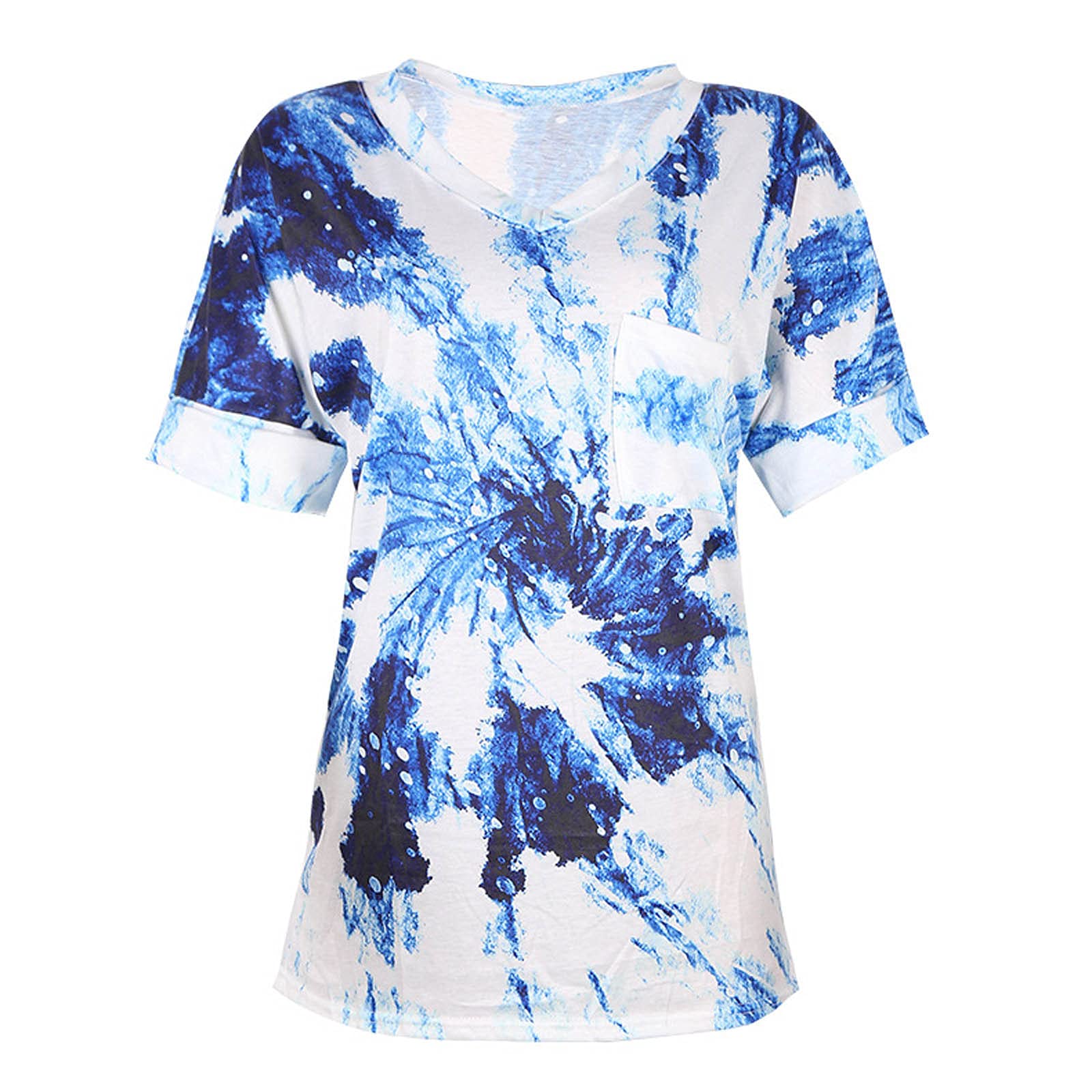 Women's Floral Boho Blouse - Batwing Sleeve Loose Fit Knot Front T-Shirt Top for Casual Wear | Perfect for Summer Outfits, Beach Vacations & Boho Chic Style