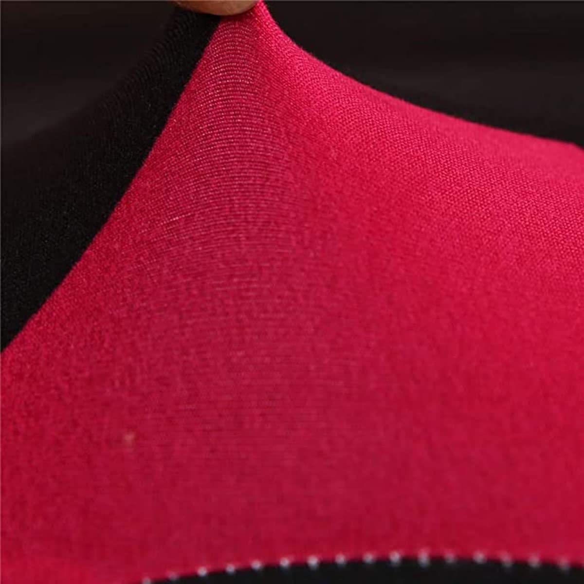 Stretchable Spandex Office Chair Cover - Rotating Armchair Slipcover Protector for Computer Desk, Home, Dining & Study Room - Removable & Washable Seat Cover (Red) - Perfect for Home Office, Gaming & Workspace Ergonomics