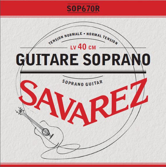 Savarez 670R Normal Tension Upper Octave Soprano Guitar Strings - All Rectified Nylon, 400mm Scale Length, Full 6 String Set | Premium Classical Guitar Accessories for Professional Musicians & Beginners | Perfect for Concerts, Studio Recording & Practice Sessions