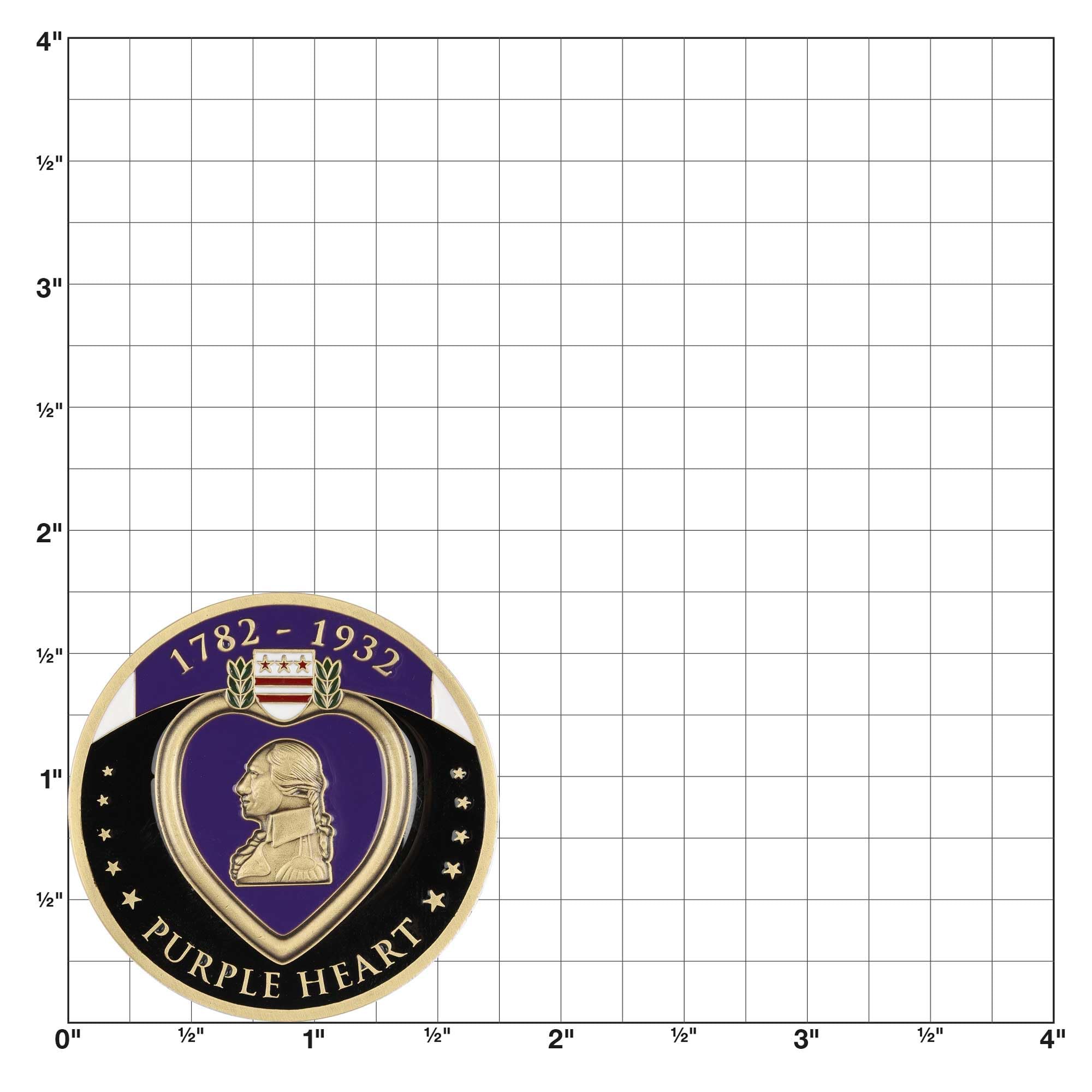 MEDALS OF AMERICA EST. 1976 Curved Coin Display Stand - Antique Brass Finish | Perfect for Military Coin Collections, Award Showcases & Home Decor Displays