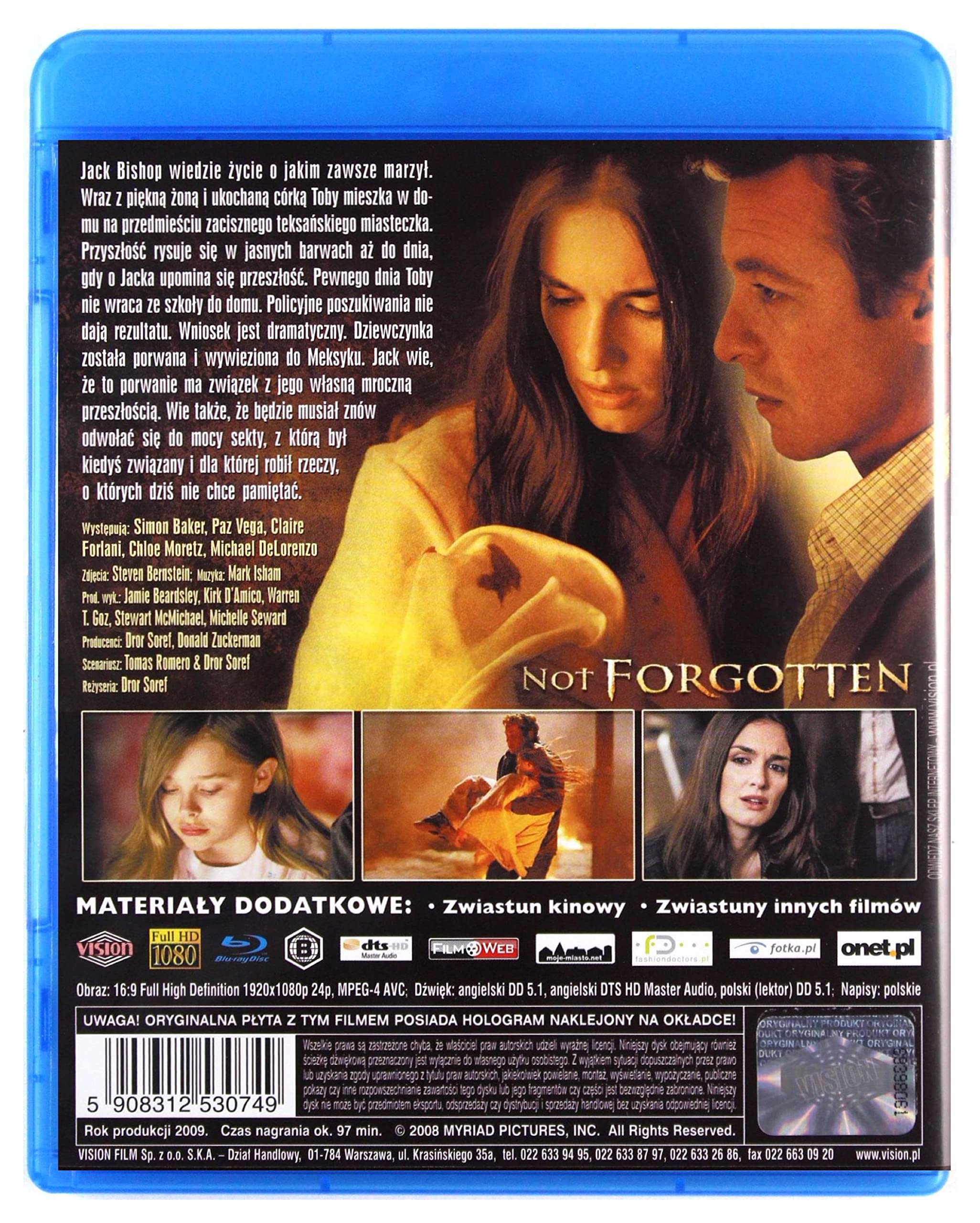 Not Forgotten Blu-Ray with English Audio - Thriller Movie for Home Theater & Movie Night Entertainment