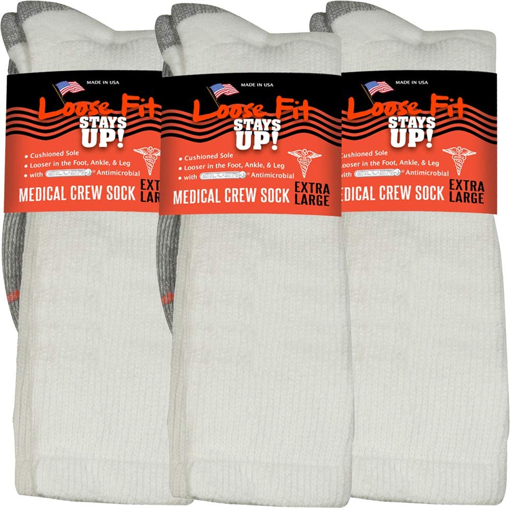 Premium Men's & Women's Medical Compression Socks (3-Pack) - Made in USA with Cushioned Sole for Diabetic, Travel & Work Support
