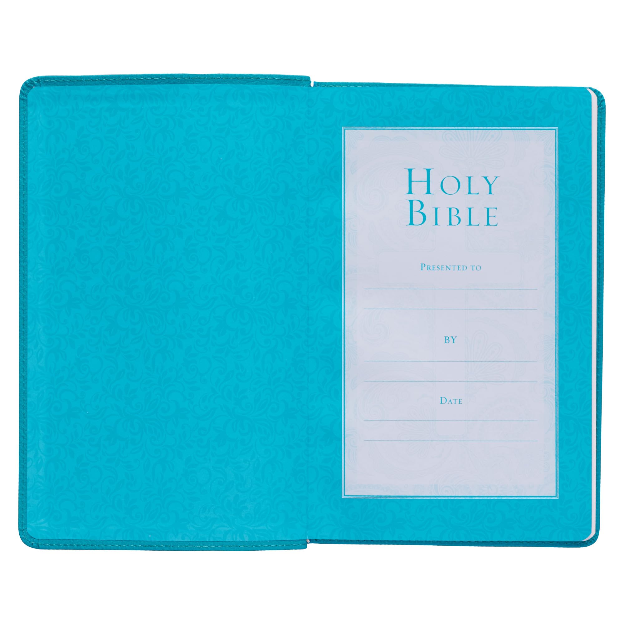 KJV Holy Bible, Gift Edition Faux Leather Cover - King James Version in Teal Blue | Perfect for Weddings, Baptisms & Christian Gift Giving
