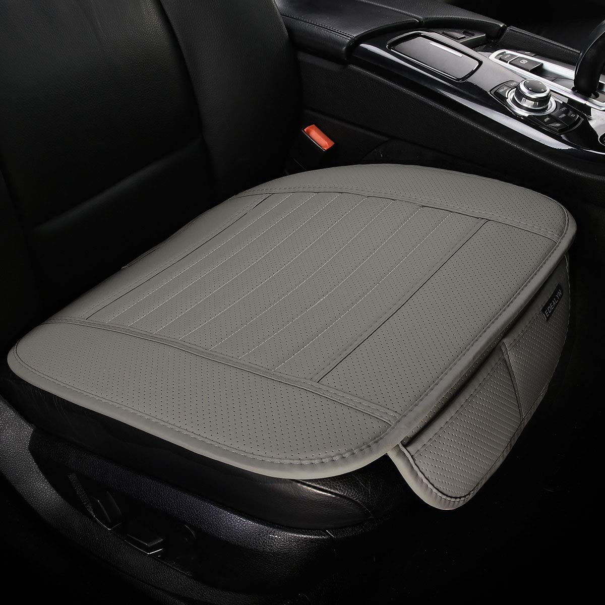Premium PU Leather Car Seat Covers - Universal Fit Front Row Seat Cushion Protectors (Gray) for All Vehicles | Comfortable & Durable Auto Interior Accessories | Perfect for Daily Commute, Road Trips & Car Protection
