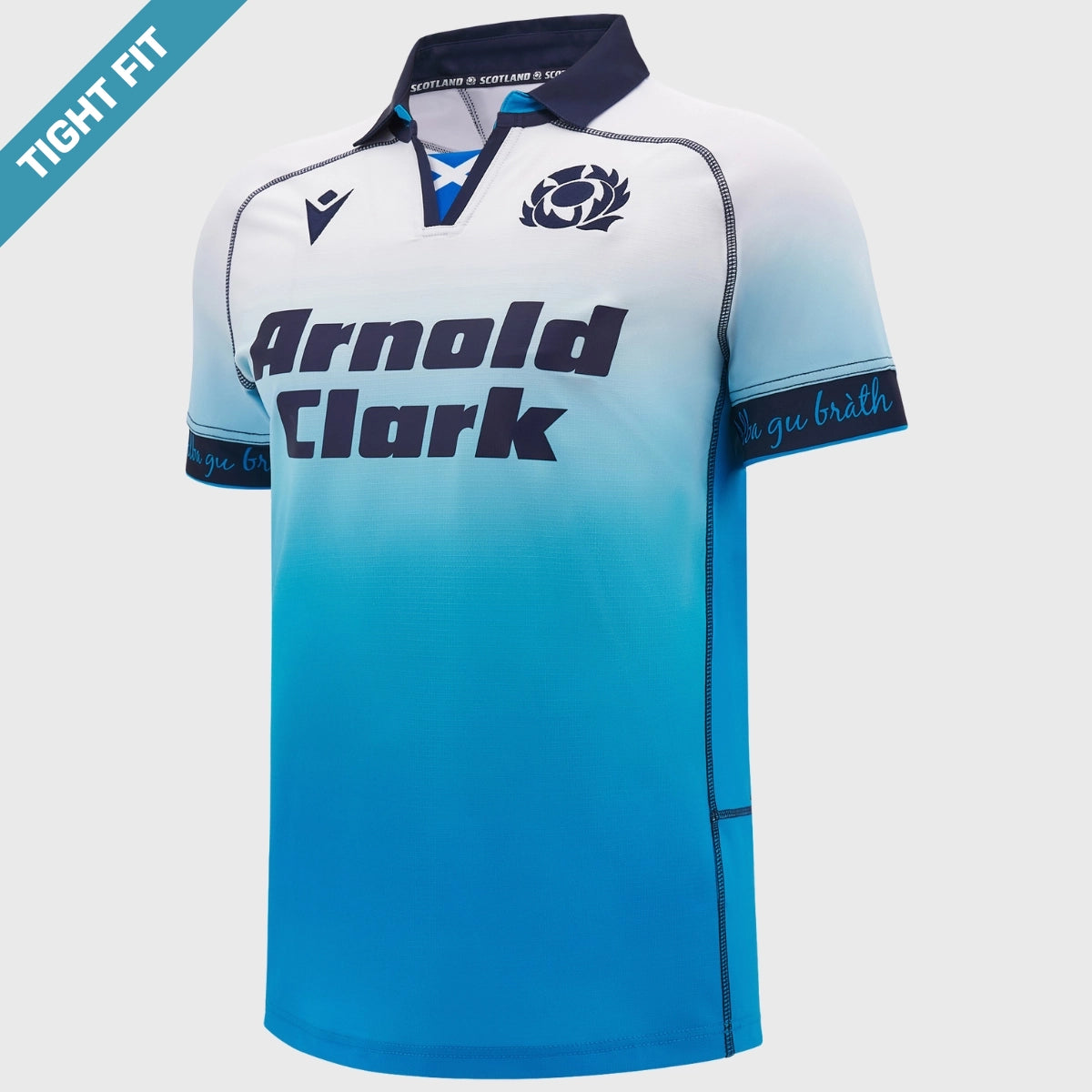 2024/25 Scotland Men's Away Slim Fit Rugby Shirt - Macron Official Jersey for Rugby Fans & Sports Enthusiasts | Perfect for Match Days & Casual Wear