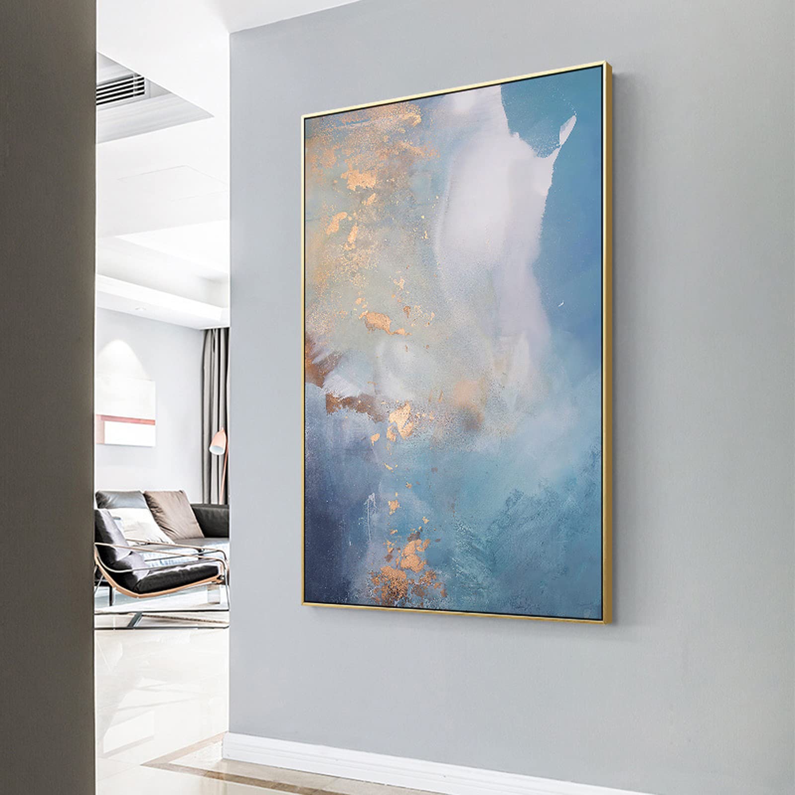 GVS-ART DIY Metal Floating Frame Kit for 24x24 Inch Canvas Painting - 1.5