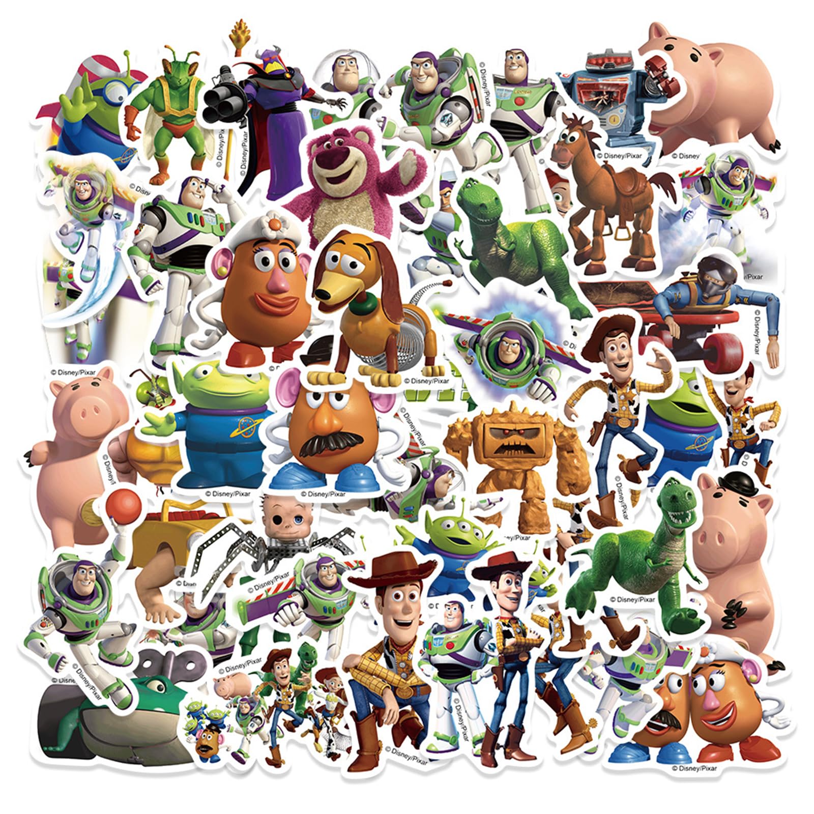 MAXSNOW 50Pcs Toy Story Stickers for Kids - Cute Cartoon Character Decals, Kawaii Vinyl Stickers for Teens & Adults (Pink) - Perfect for Laptops, Water Bottles, Notebooks & DIY Crafts