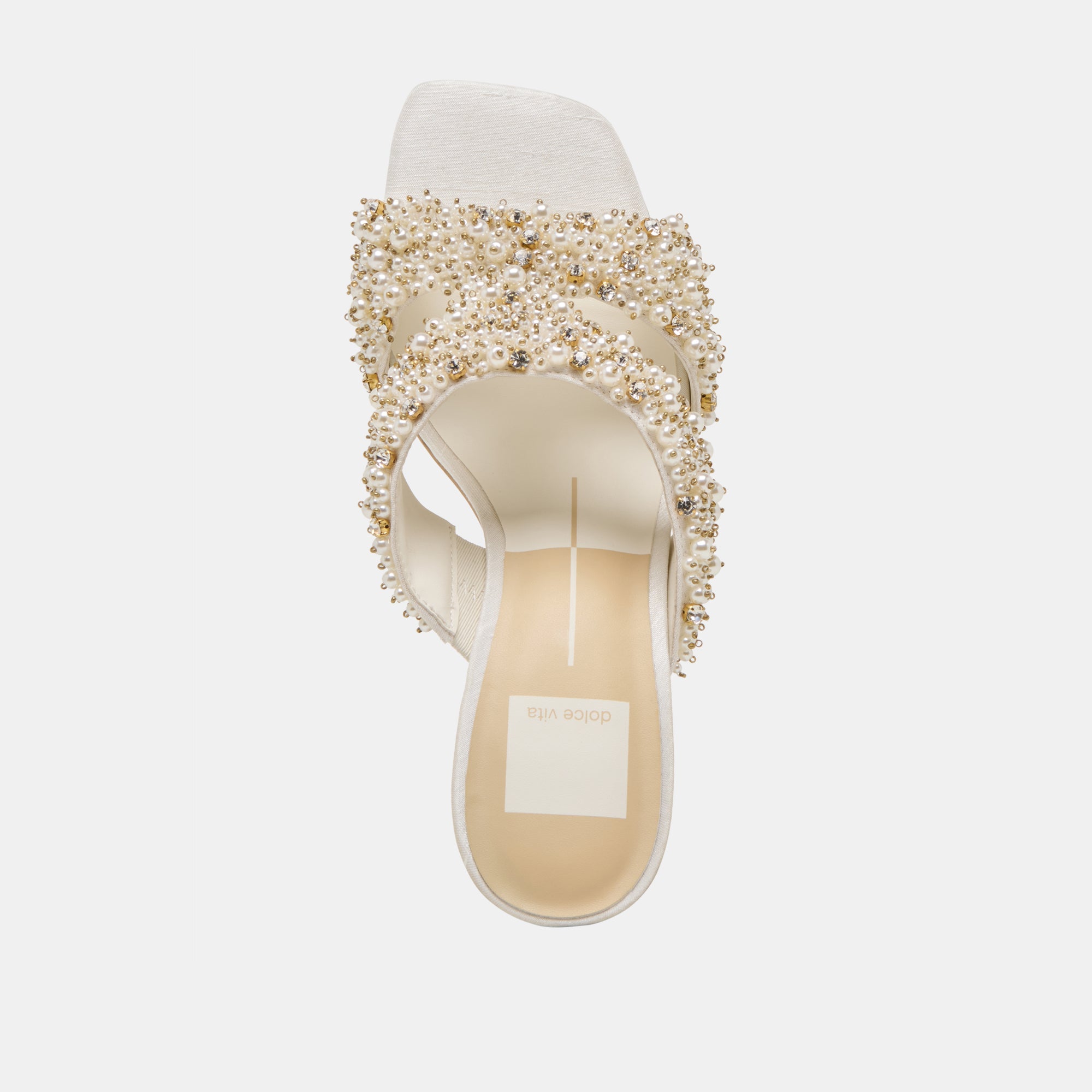 GITEL Rhinestone Heels for Women - Elegant Ivory Crystal Embellished High Heels for Parties, Weddings & Special Occasions