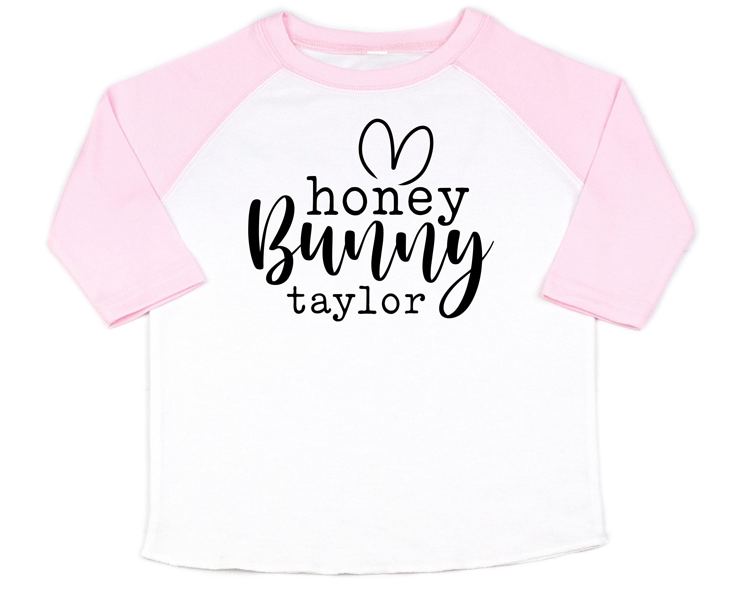 Honey Bunny Personalized Toddler T-Shirt for Girls - Easter Gift for Daughter