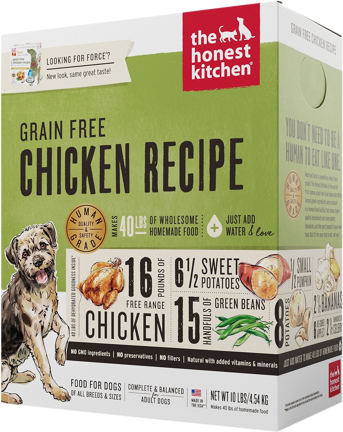 The Honest Kitchen Grain-Free Dehydrated Dog Food - Human Grade Chicken Recipe for Small & Large Dogs - Perfect for Travel, Camping & Emergency Pet Supplies