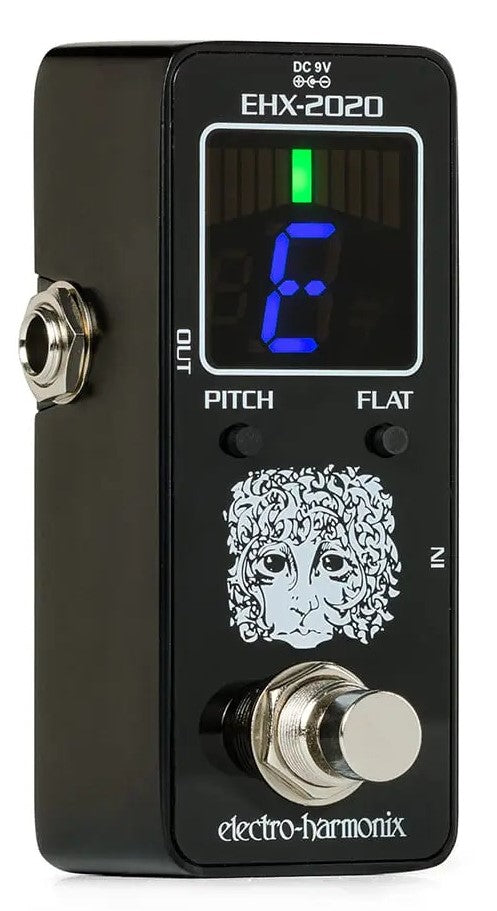 Electro Harmonix EHX 2020 Pedal Tuner - Accurate Guitar/Bass Tuner Pedal with Bright LED Display | Perfect for Live Performances & Studio Recording