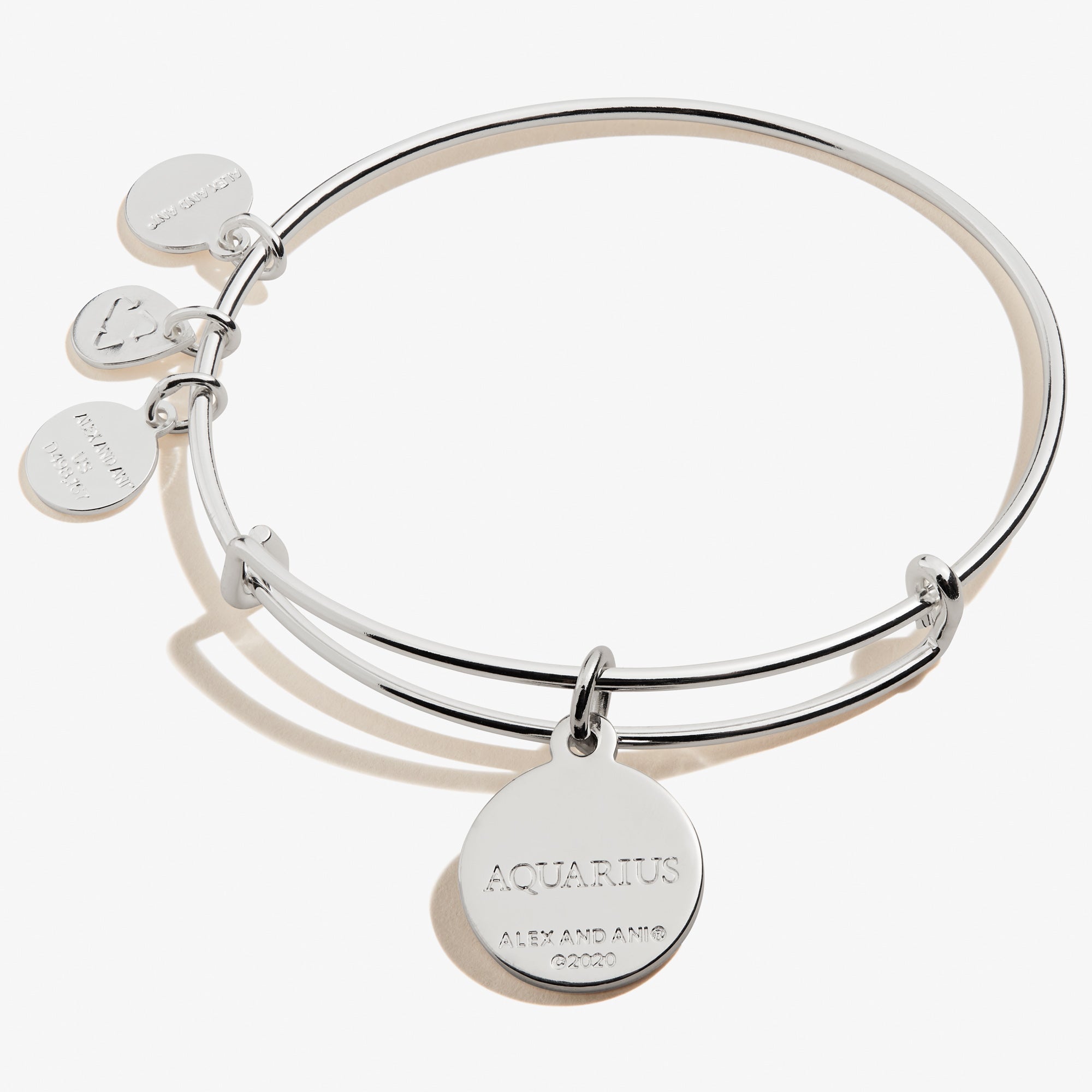 Aquarius Zodiac Charm Bracelet - Sterling Silver Adjustable Bangle for Women - Perfect for Birthday Gifts, Daily Wear & Astrology Lovers