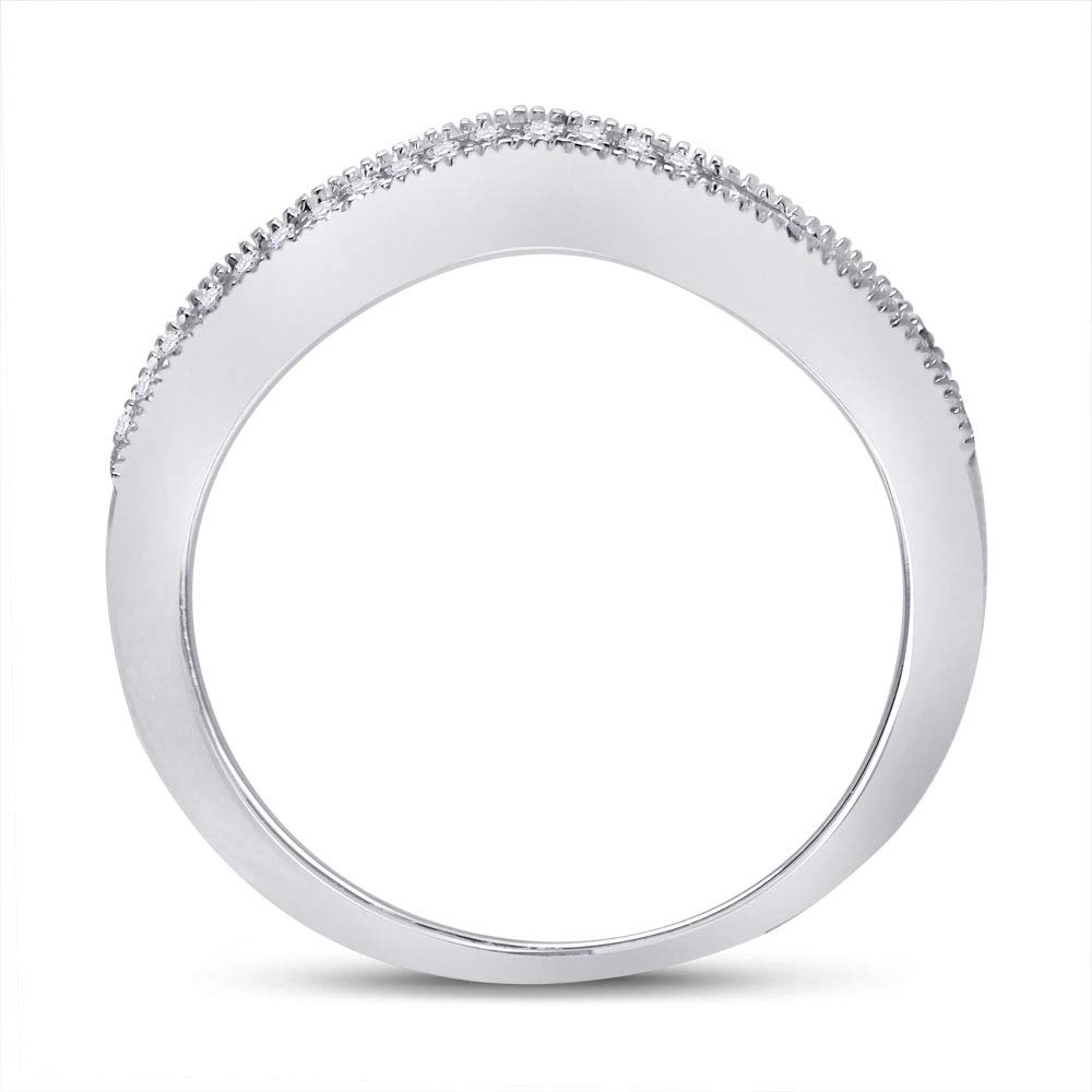 14K White Gold Women's Round Diamond Enhancer Wedding Band - 1/12 Cttw, Perfect for Bridal Jewelry, Anniversary Gifts & Special Occasions