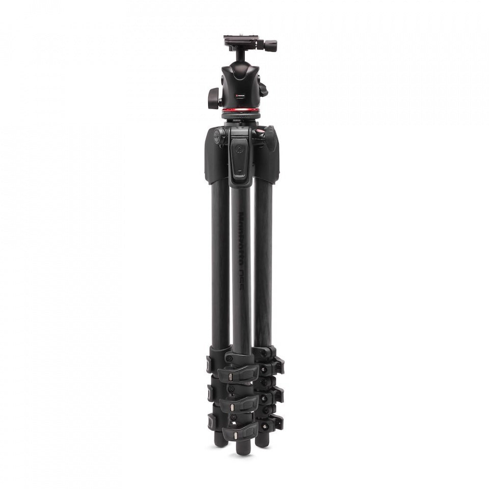 Manfrotto 055XPRO AS Carbon Fiber Tripod Kit with Ball Head - Professional Camera Tripod for Photography, Videography & Travel - Perfect for Outdoor Shoots, Studio Work & Landscape Photography