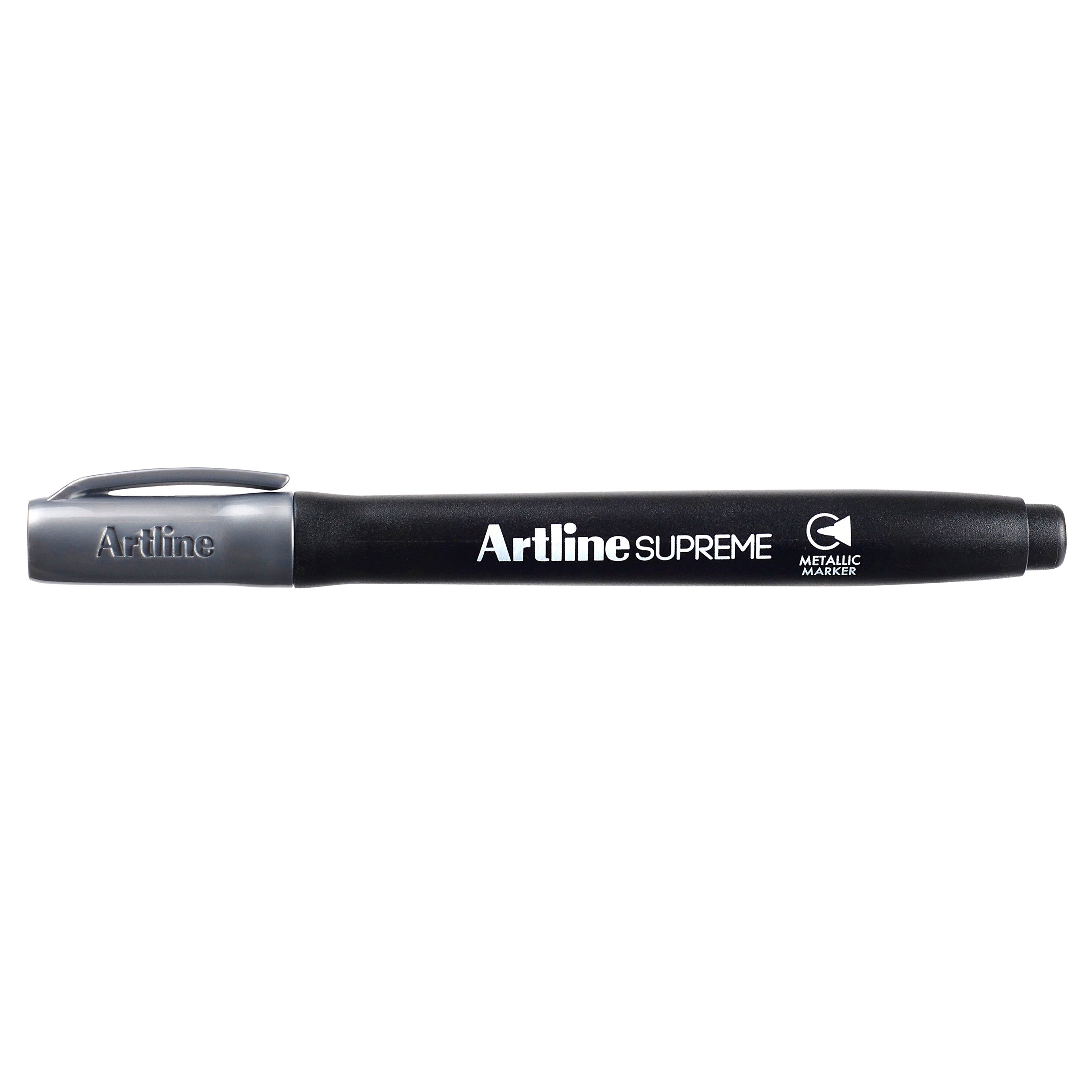 Artline Supreme Metallic Marker Silver - 12 Pack of Premium Metallic Markers for Scrapbooking, Card Making, and DIY Crafts - Perfect for Artists, Teachers, and Craft Enthusiasts