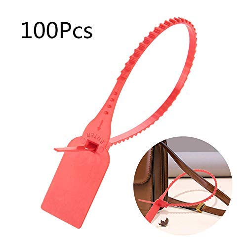 100-Pack Heavy Duty Self-Locking Adjustable Zip Ties - Red & Yellow Plastic Cable Ties for Wire Management, Bundling, Security Seals - Perfect for Home, Office & Industrial Organization