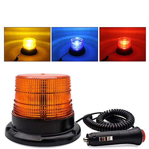 12V-80V Magnetic Strobe LED Warning Lights for Trucks & Cargo Vehicles - Emergency Flashing Beacon, Hazard Safety Signal for Roadside, Construction & Towing Scenes