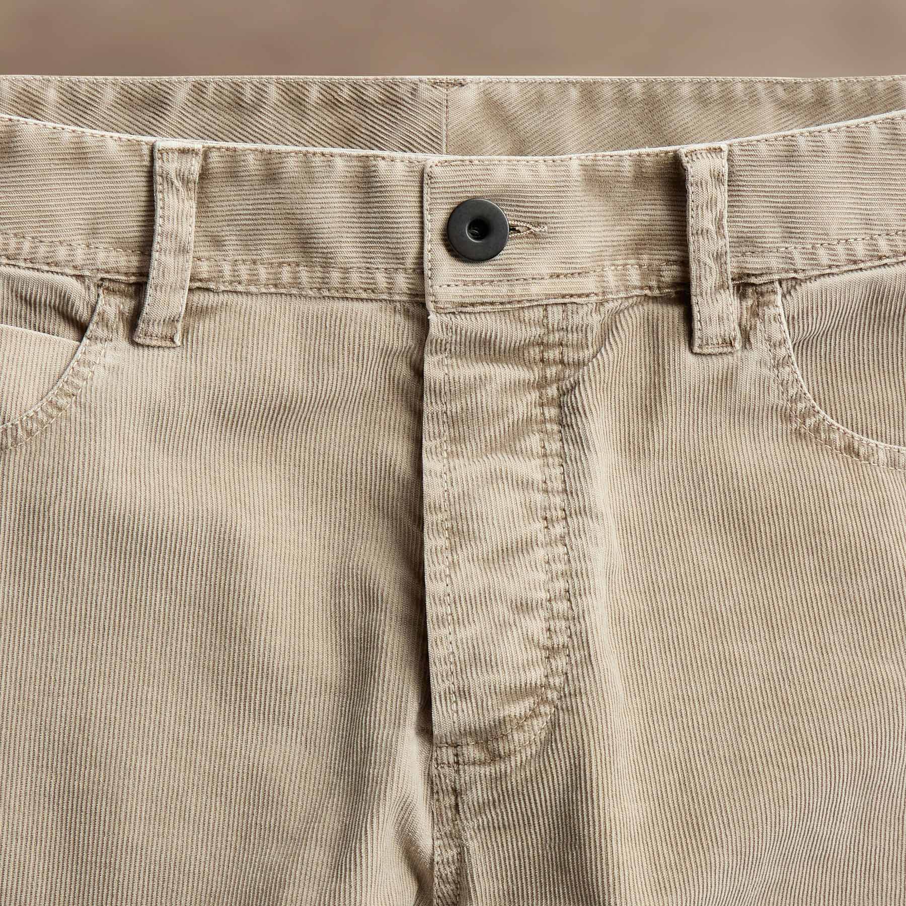 5 Pocket Corduroy Pants for Men - Comfortable Overcast Pigment Casual Trousers | Perfect for Work, Travel & Everyday Wear