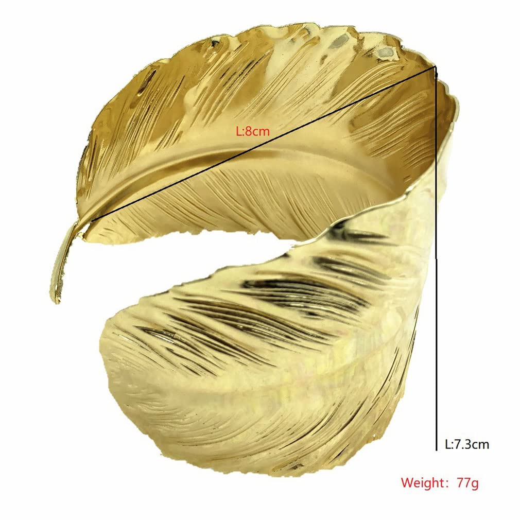 Vintage Feather Shape Bracelet for Women - Retro Elegant Banquet Jewelry Gift for Parties, Weddings & Special Occasions