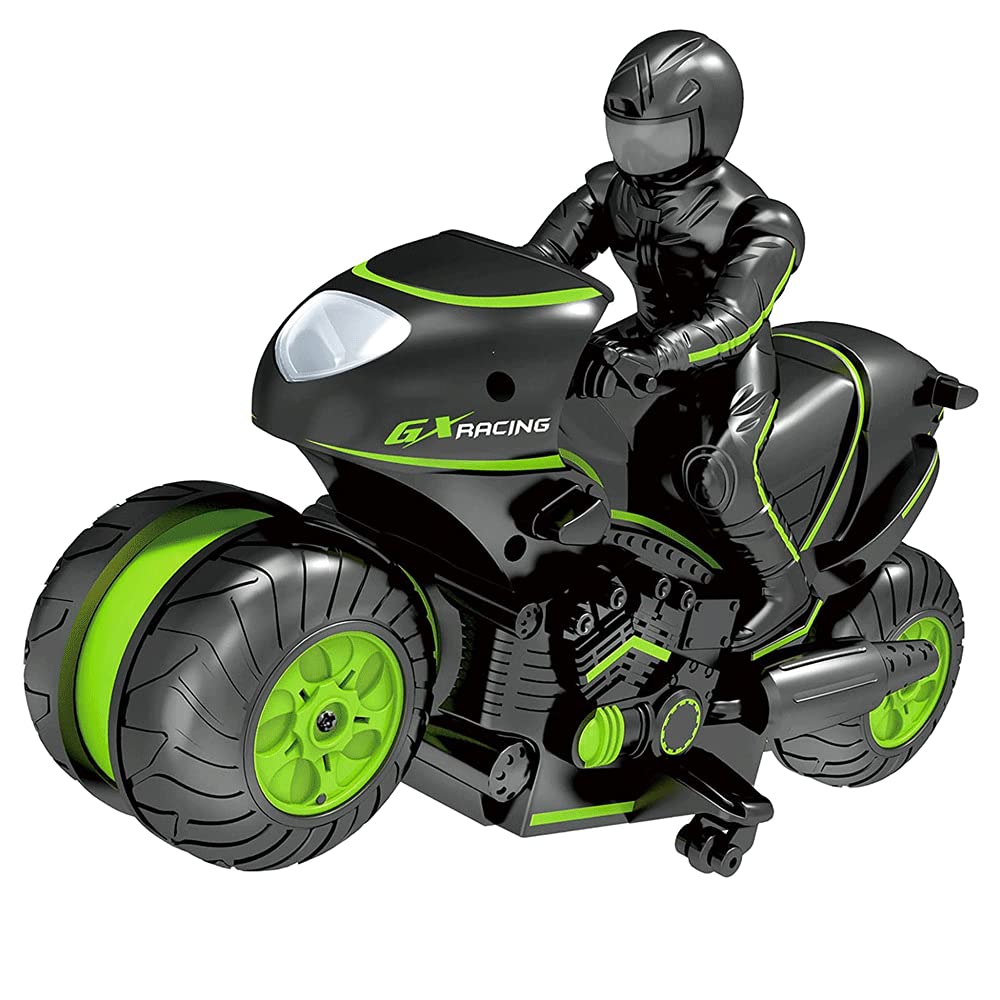 LEELLY RC Stunt Car for Kids - 2.4Ghz Remote Control Motorcycle with 360° Rotating Drift & 10km/h High Speed - All Terrain Electric Toy for Boys Girls Age 6+ - Perfect for Indoor Outdoor Play, Birthday Gifts & Backyard Racing