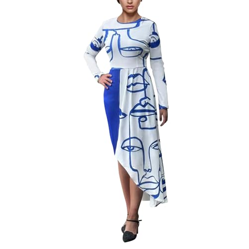 1006-blue White Floral