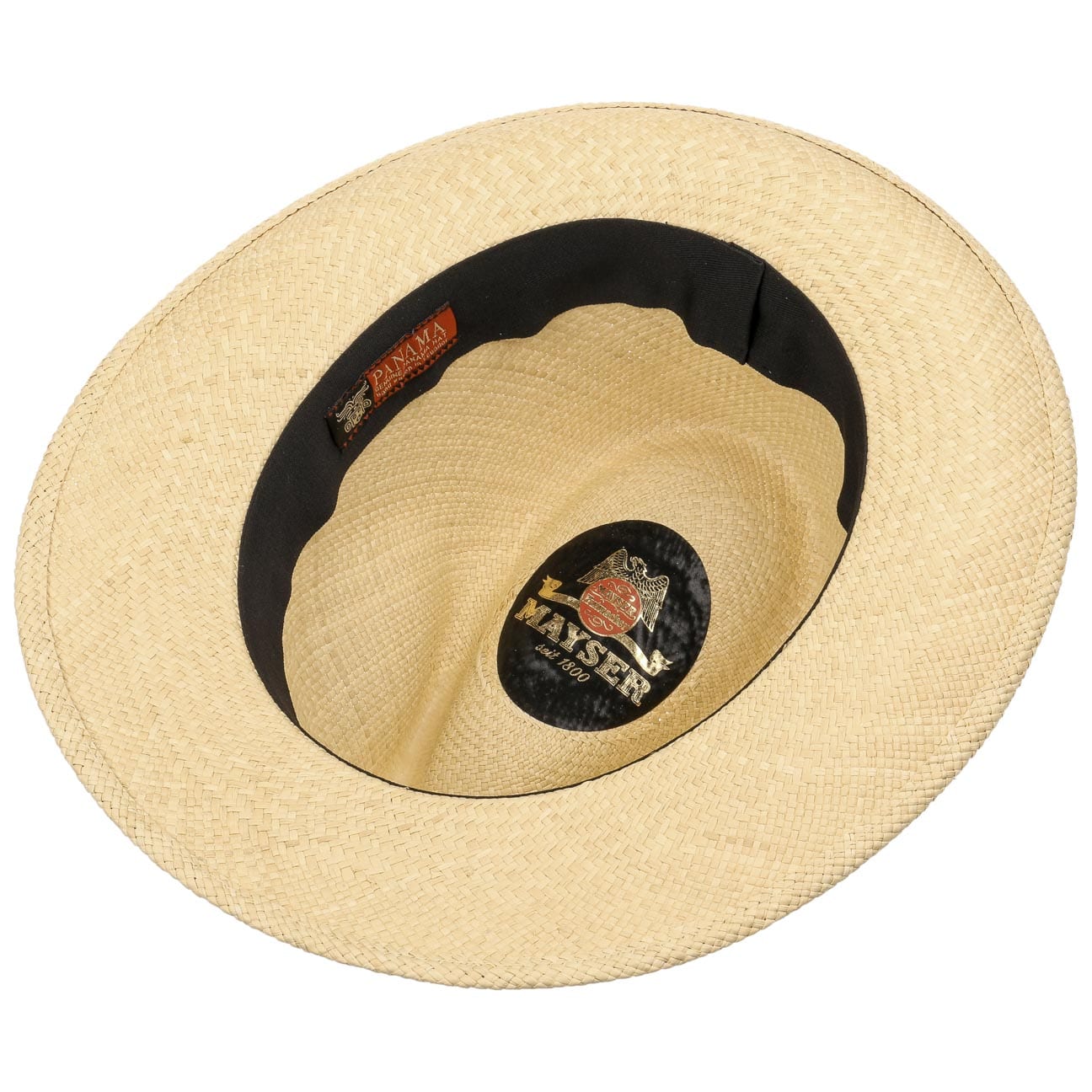 Mayser Albenga Panama Bogart Hat - Classic Men's Summer Straw Fedora - Perfect for Beach, Outdoor & Casual Wear