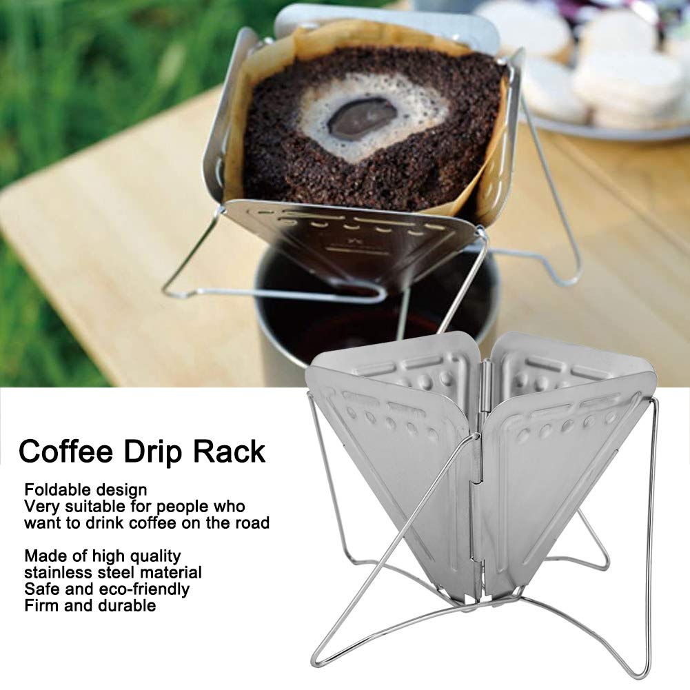 Collapsible Stainless Steel Pour Over Coffee Dripper - Portable Travel Coffee Maker for Camping, Hiking & Outdoor Adventures - Perfect Gift for Coffee Lovers