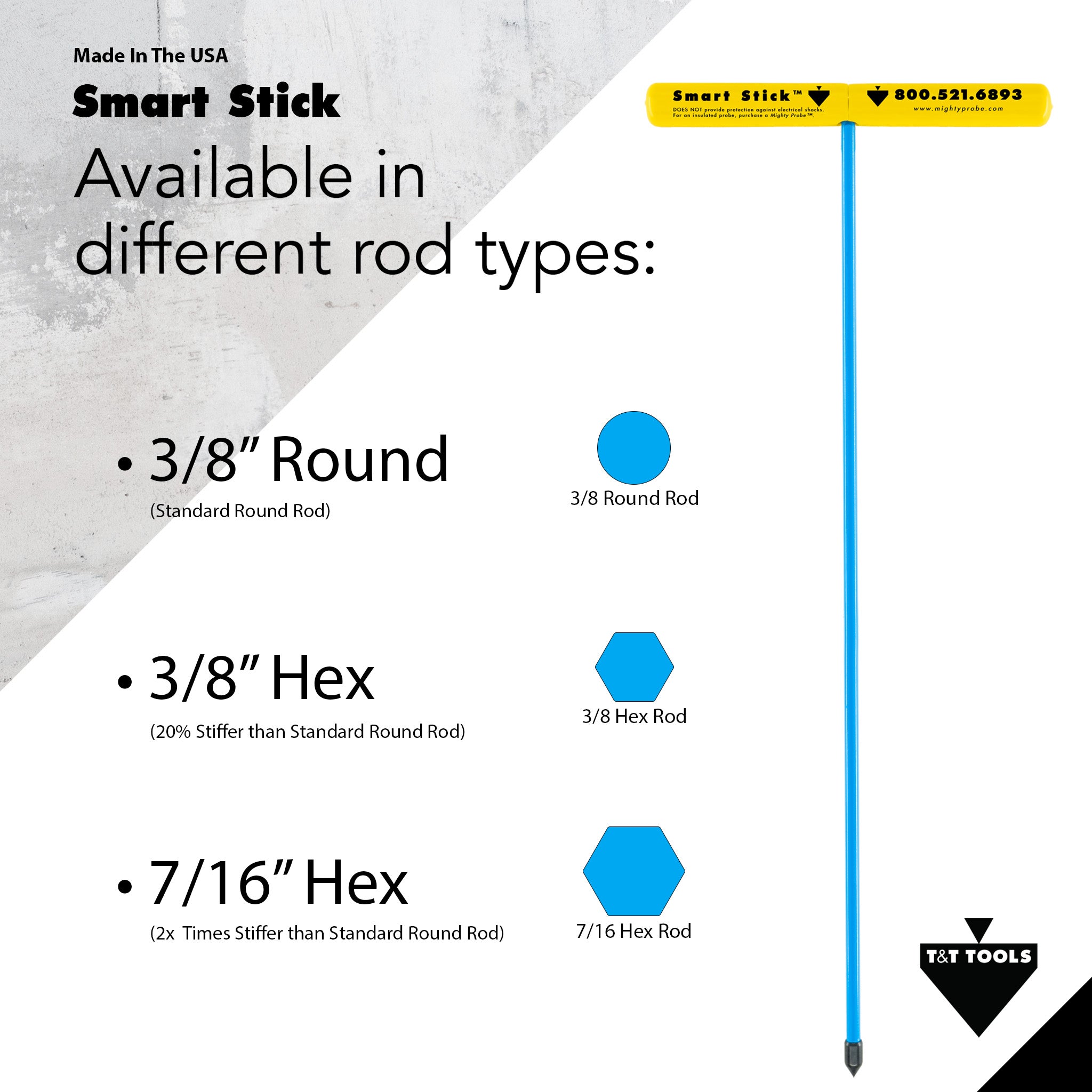 Smart Stick - T Style Handle Steel Soil Probe for Gardening, Farming & Landscaping | Durable & Ergonomic Soil Tester for Plant Health & Moisture Detection
