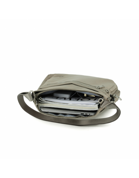 TOSCA TCA985 Anti-Theft Crossbody Bag for Women - Taupe - Secure & Stylish for Travel, Commuting & Daily Use