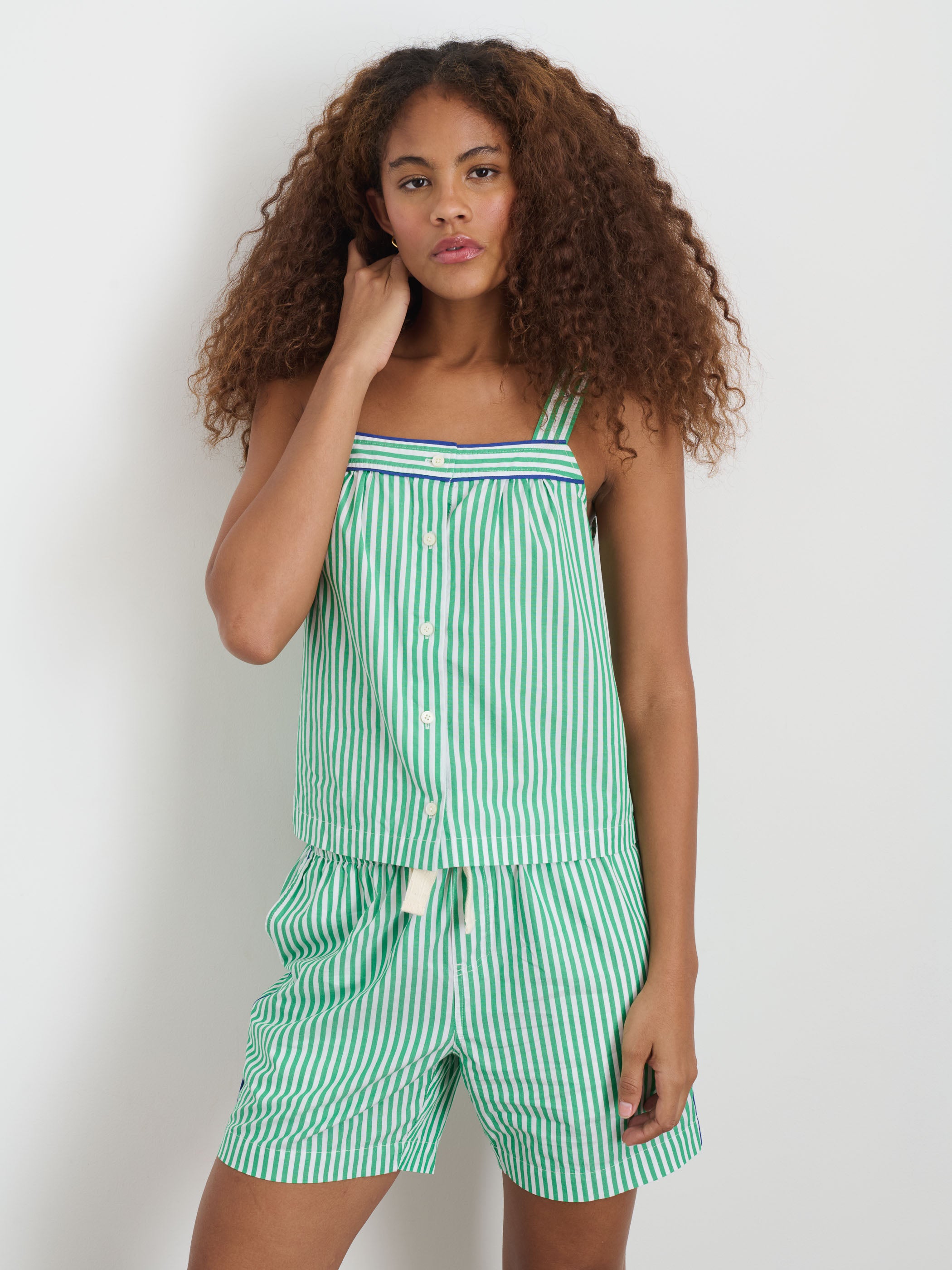 P'Jimmies Women's Striped Sleep Cami - Soft & Comfortable Nightwear for Relaxing at Home or Lounging