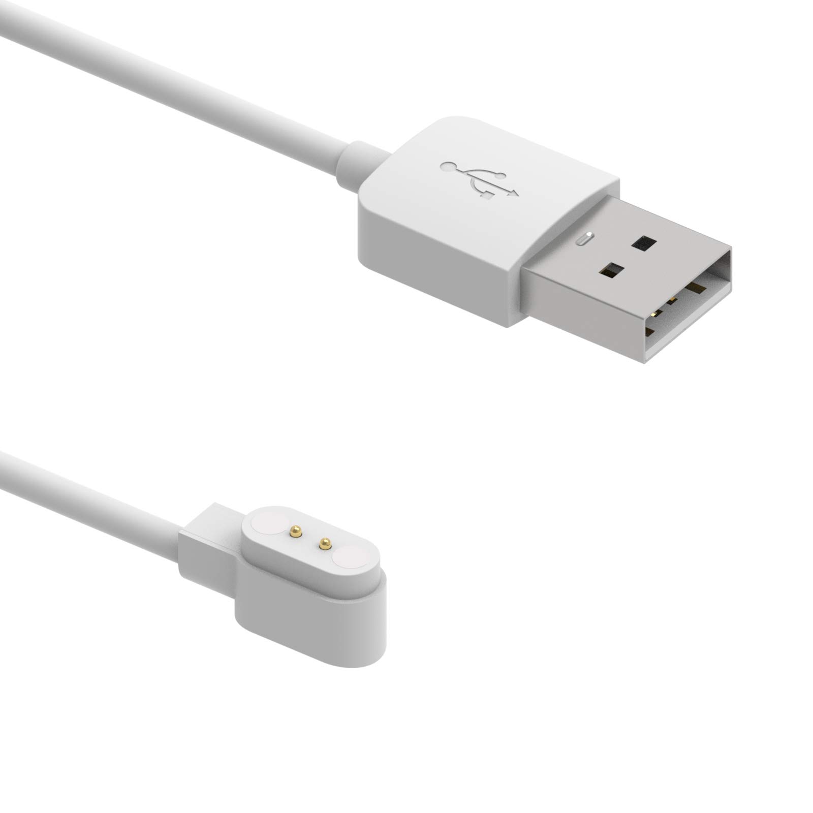 MVEFOIT/Wwzzey Y22 Smartwatch Charger Cable 3.4ft USB Replacement Charging Dock - Compatible with MVEFOIT Smartwatch Accessories (White & Black) - Perfect for Home, Office & Travel Charging
