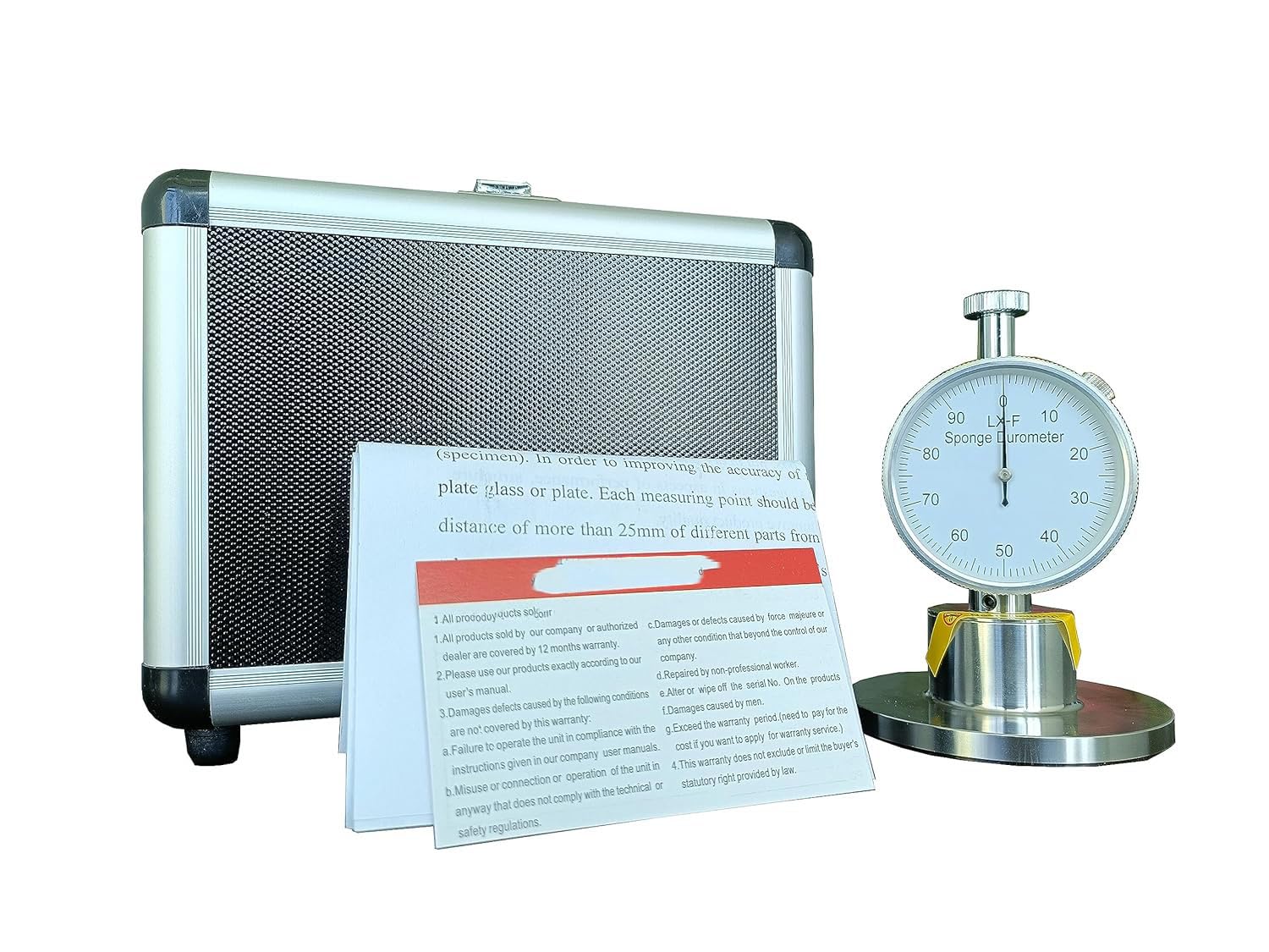 Premium Sponge Durometer Hardness Tester for Soft Foam & Polyurethane - Accurate Foam Density Measurement Tool for Cushions, Mattresses & Upholstery - Ideal for Quality Control in Furniture Manufacturing & Foam Product Testing
