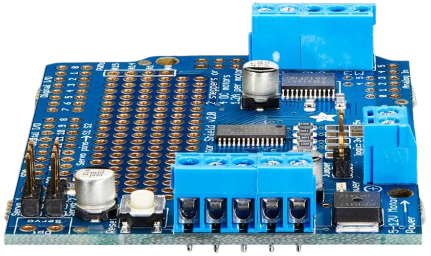Adafruit Motor Stepper Servo Shield for Arduino Kit - DIY Robotics & Electronics Projects (Motors Not Included) - Perfect for Arduino Robot Cars, CNC Machines & Automation Projects